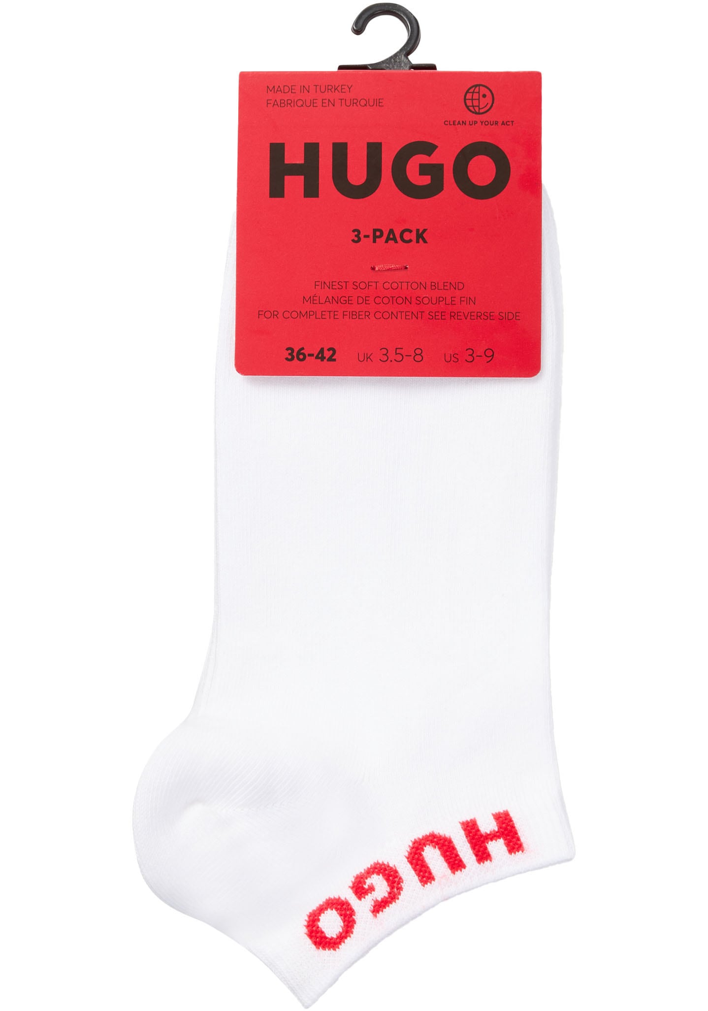 HUGO Underwear Socken "3P AS UNI CC W", (Packung, 3 Paar, 3er), mit kontras günstig online kaufen