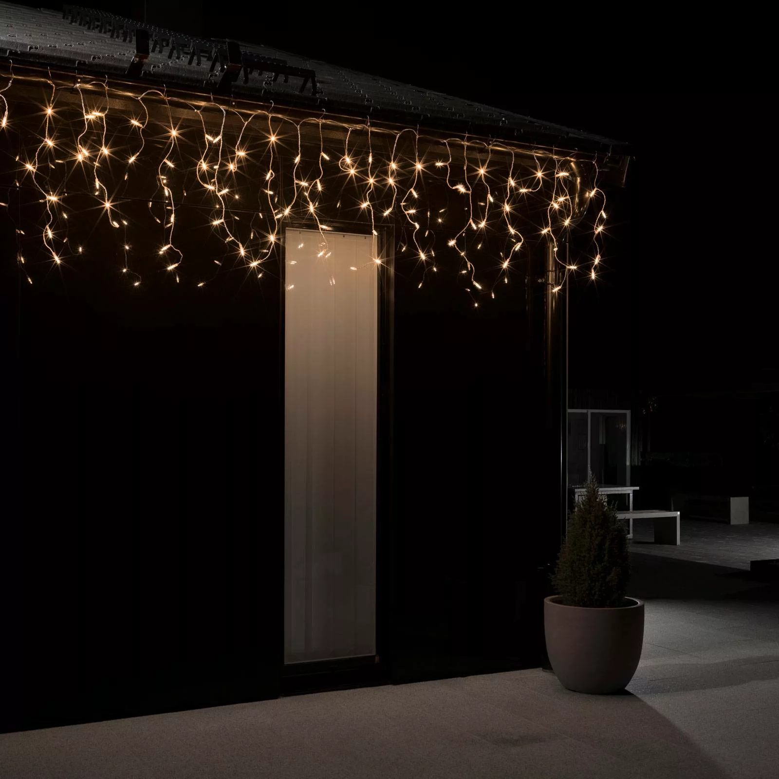 LED-Lichtervorhang Eisregen für außen, 96-flammig günstig online kaufen