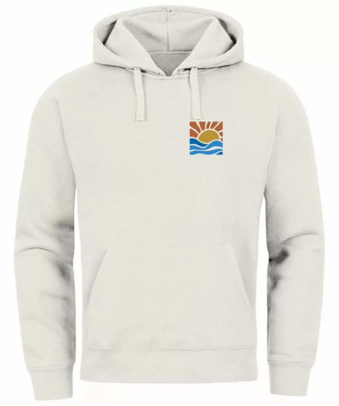 Neverless Hoodie Hoodie Herren Logo Print Sommer Sonne Welle Strand Meer Be günstig online kaufen