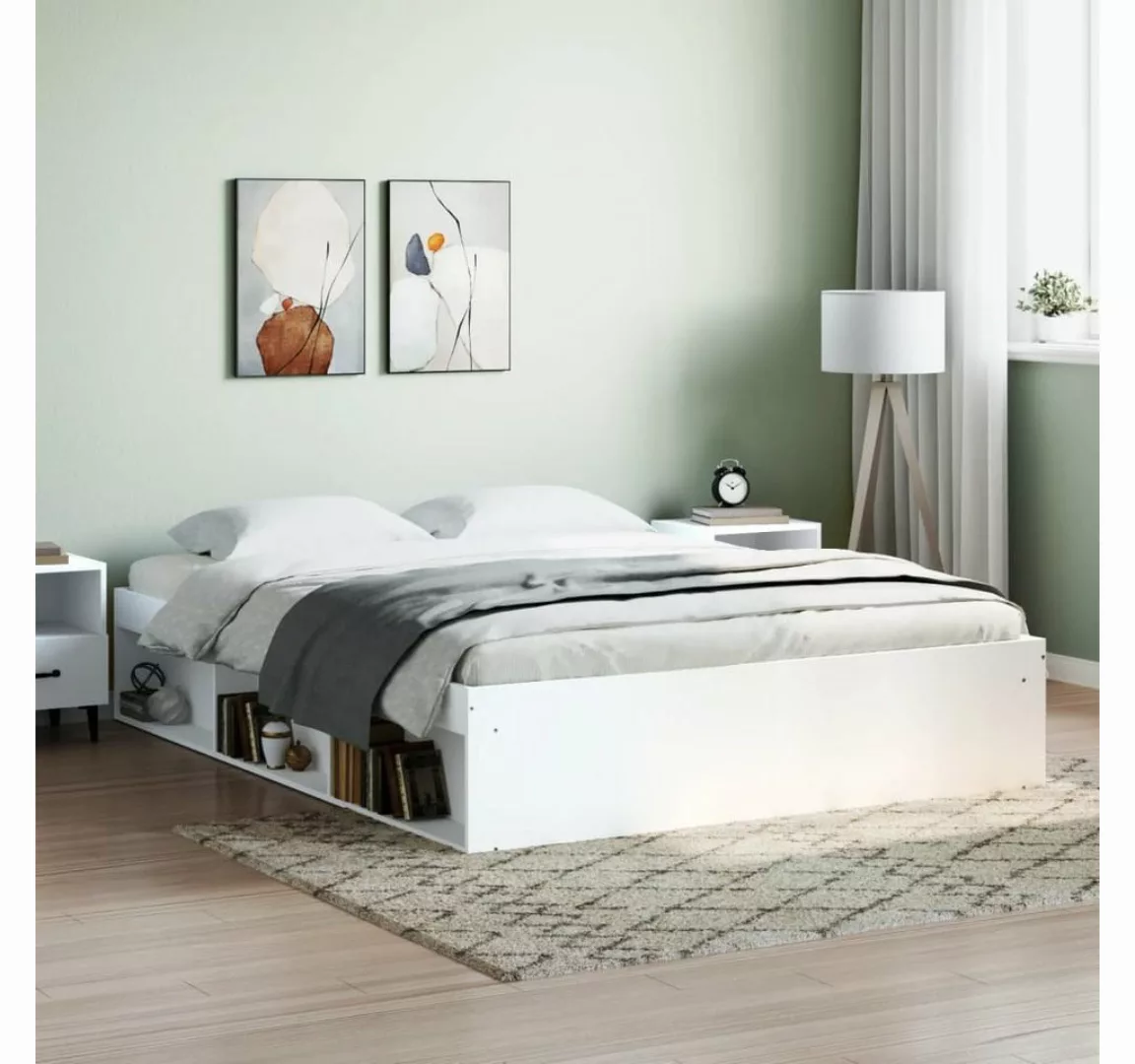 furnicato Bett Bettgestell Weiß 140x190 cm günstig online kaufen