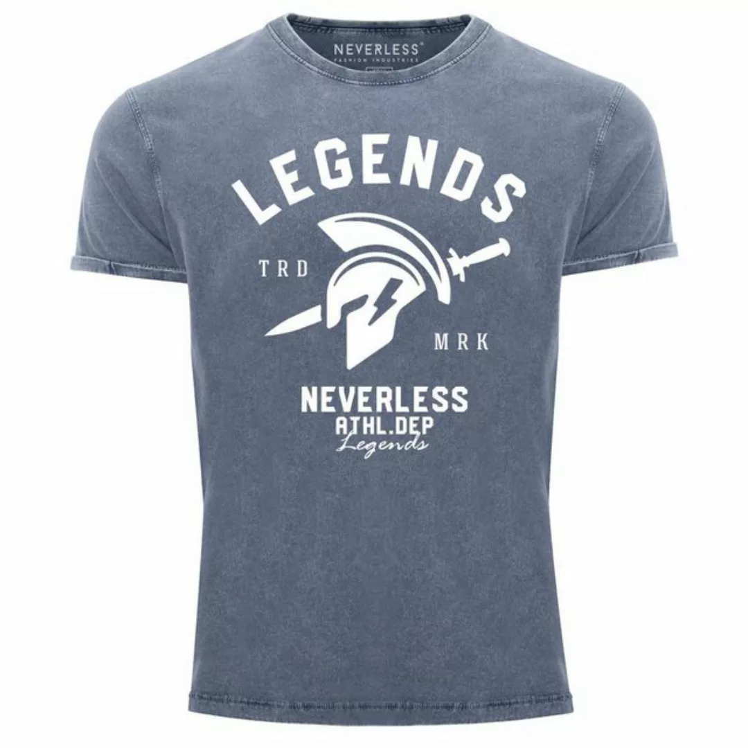 Neverless Print-Shirt Cooles Angesagtes Herren T-Shirt Vintage Shirt Sparta günstig online kaufen
