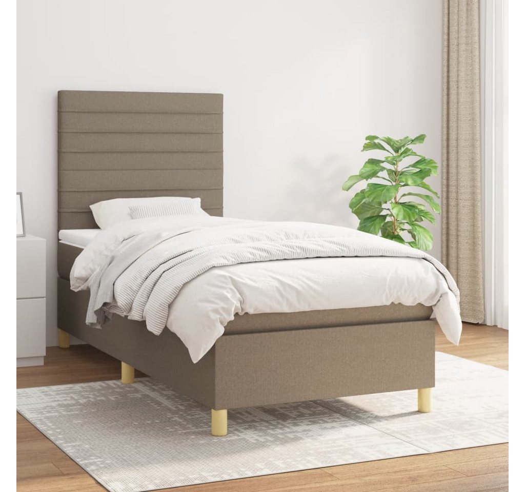 vidaXL Boxspringbett Bett Boxspringbett mit Matratze Stoff (90 x 190 cm, Ta günstig online kaufen