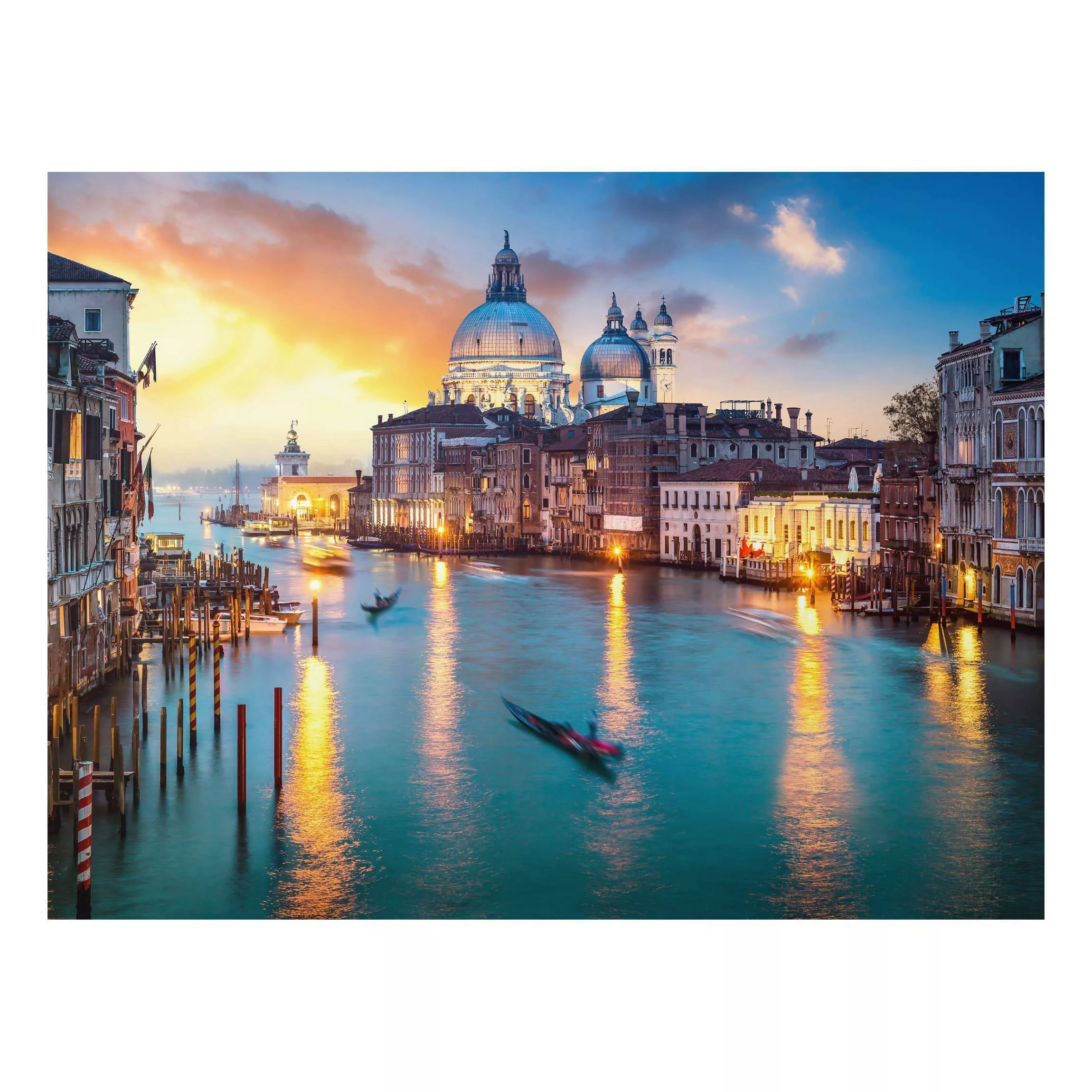 Alu-Dibond Bild Sunset in Venice günstig online kaufen