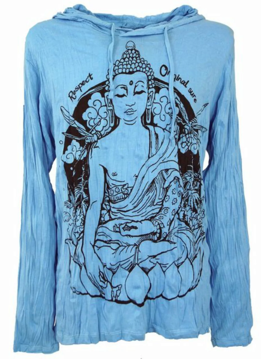 Guru-Shop T-Shirt Sure Langarmshirt, Kapuzenshirt Meditation.. Goa Style, F günstig online kaufen