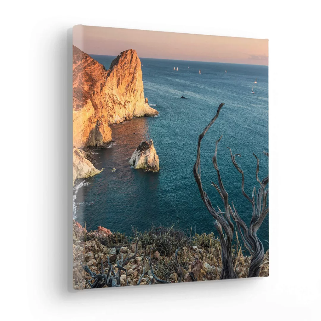 Komar Leinwandbild "Steep Cove", Baum-Natur-Berge-Landschaft-Meer, (1 St.) günstig online kaufen