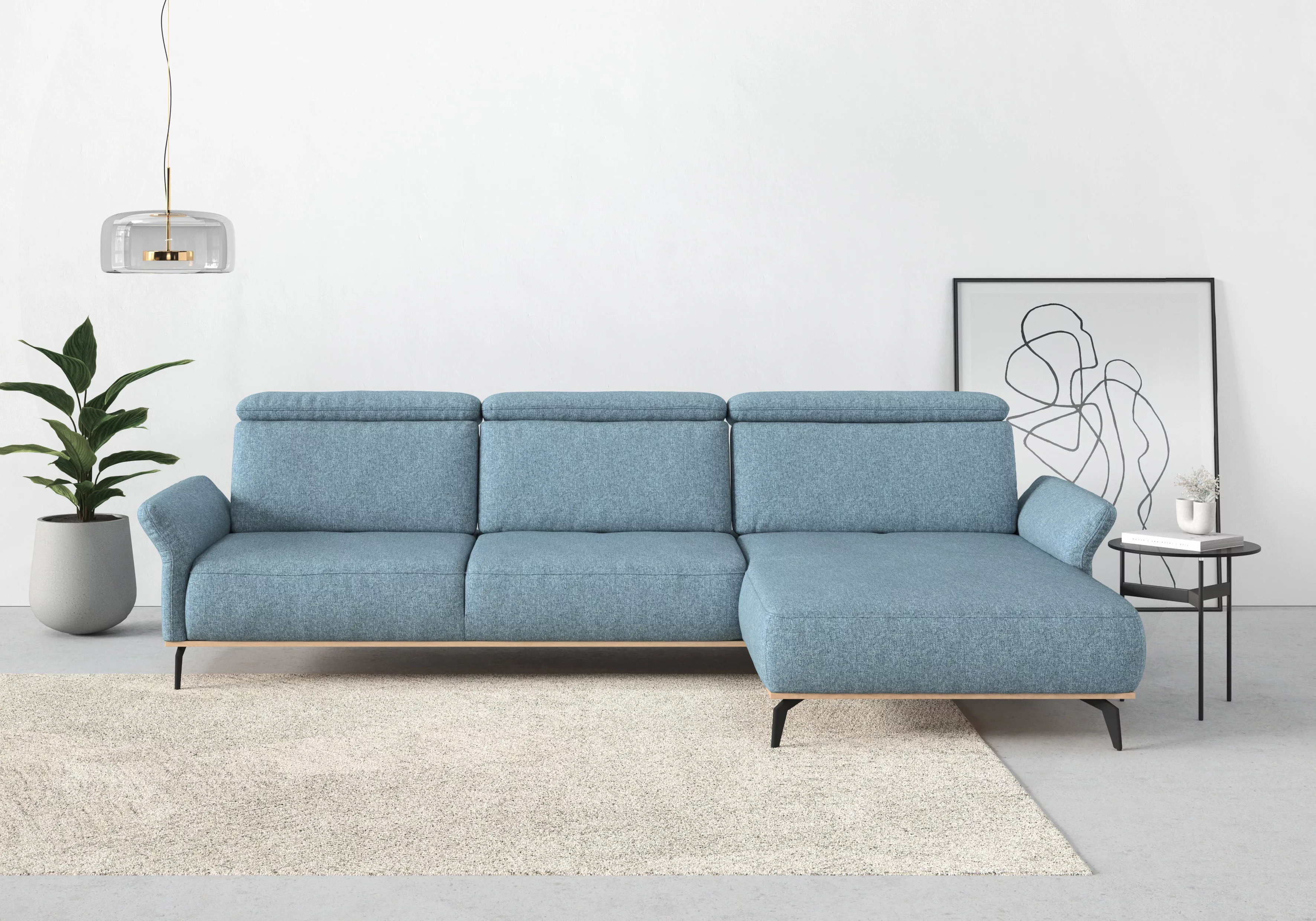 Places of Style Ecksofa "Fjord L-Form", massiv, wahlweise mit Armlehnfunkti günstig online kaufen