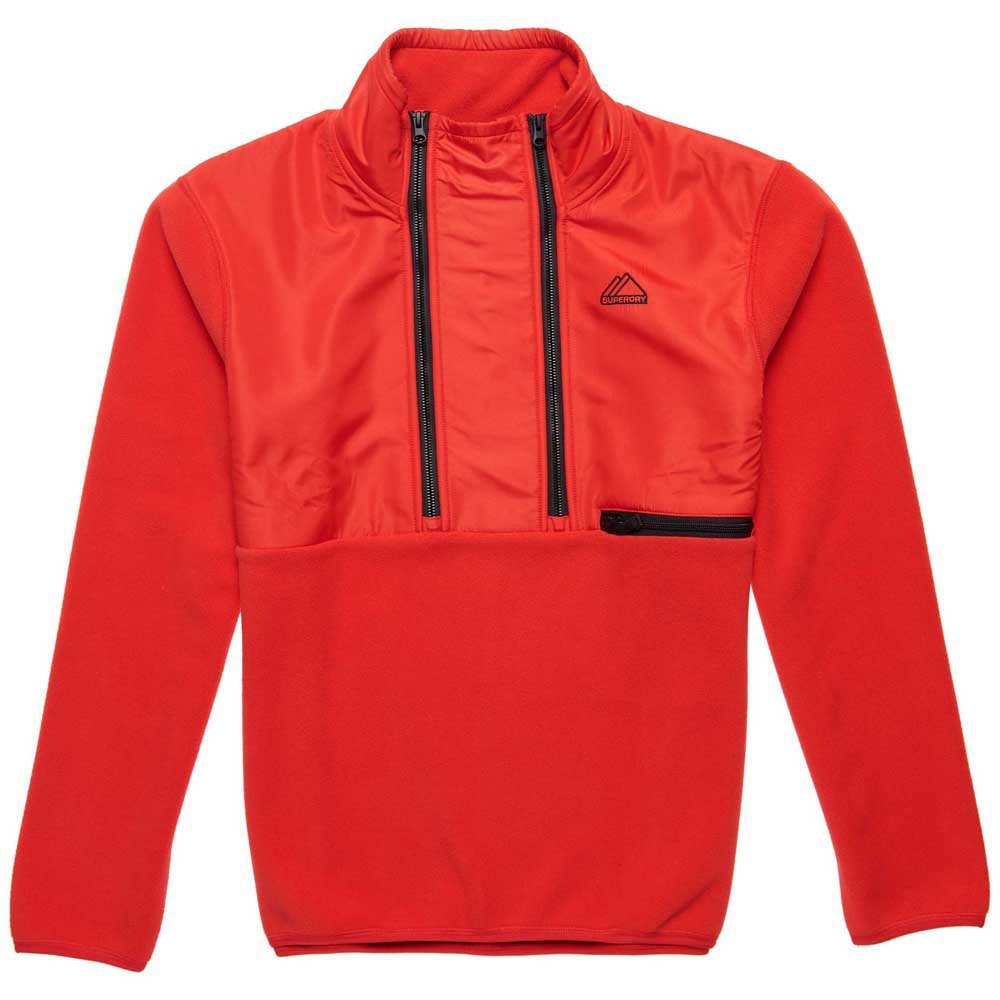 Superdry Mountain Sport Halber Reißverschluss Fleecejacke 2XL High Risk Red günstig online kaufen