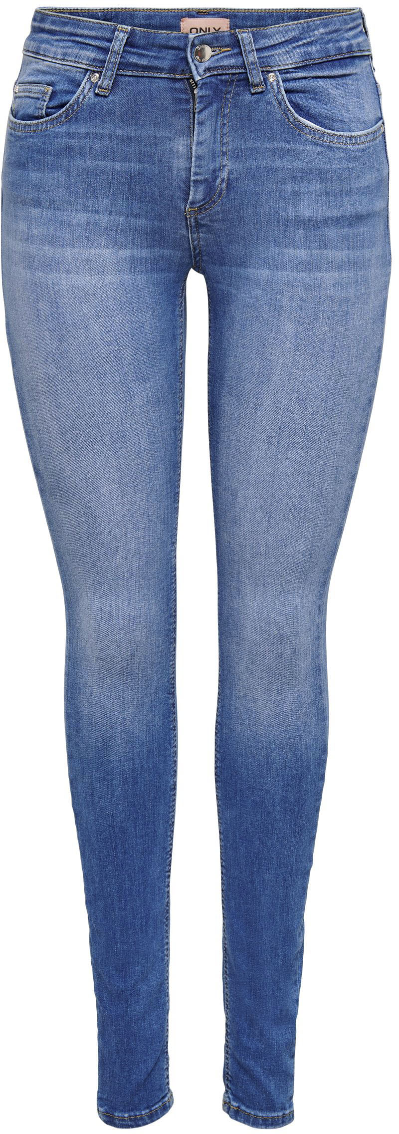 Only Damen Jeans ONLBLUSH MID SK REA12187 - Skinny Fit - Blau - Medium Blue günstig online kaufen
