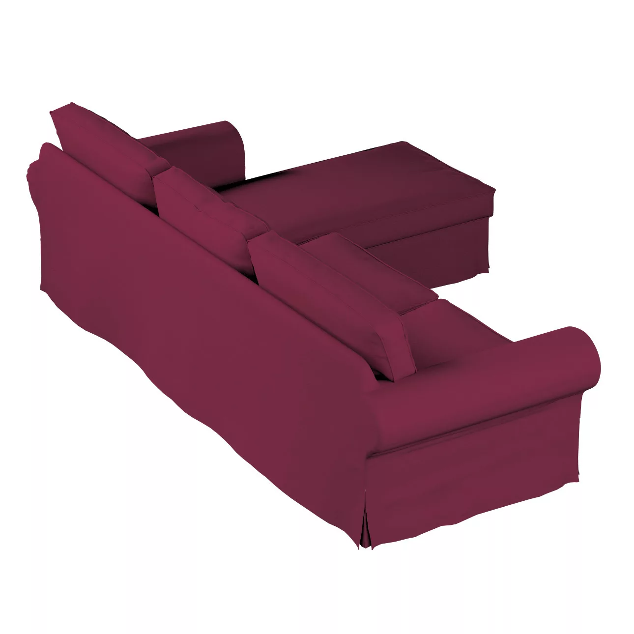 Bezug für Ektorp 2-Sitzer Sofa mit Recamiere, pflaume , Ektorp 2-Sitzer Sof günstig online kaufen