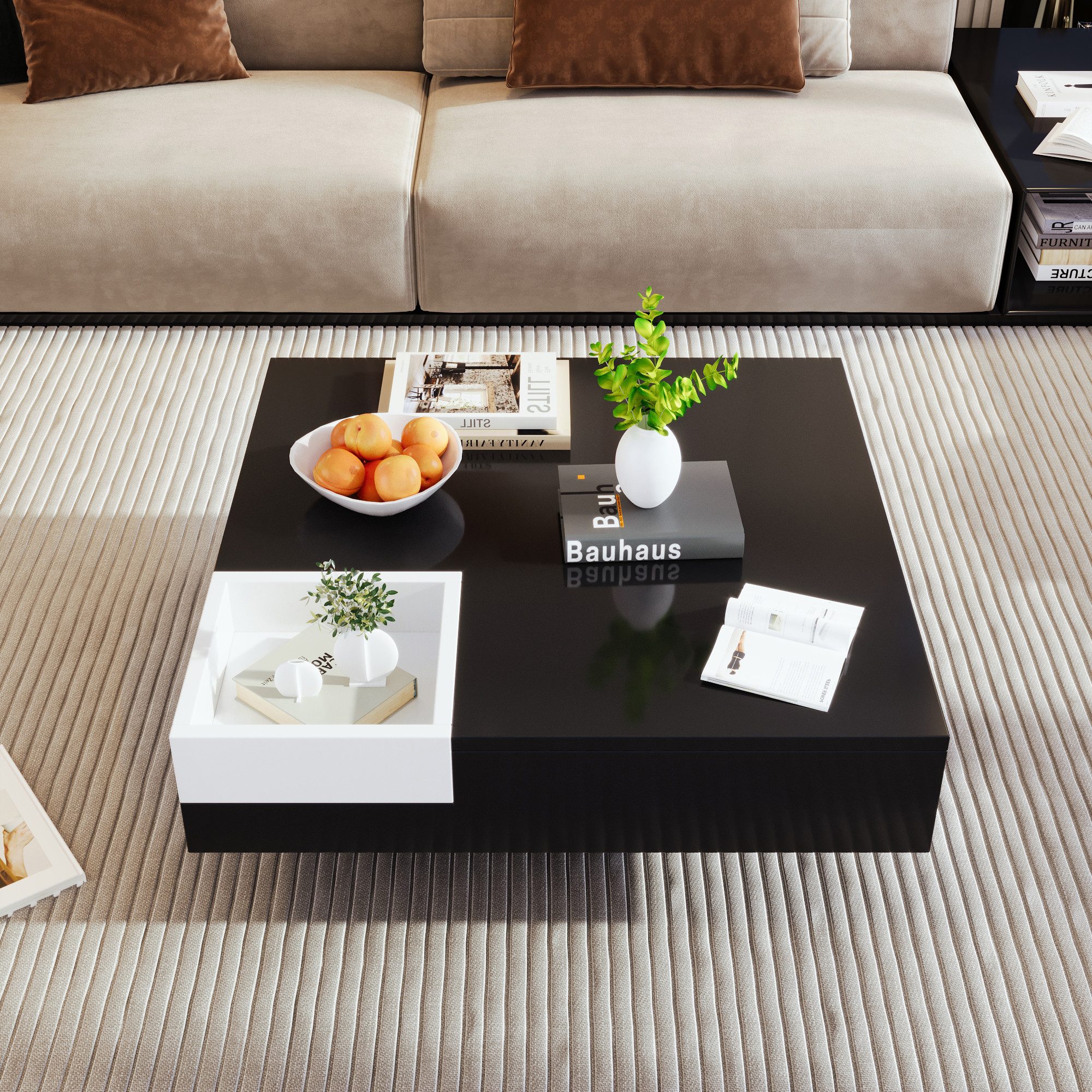 OKWISH Couchtisch Wohnzimmertisch Beistelltisch (1-St), Betongrau günstig online kaufen