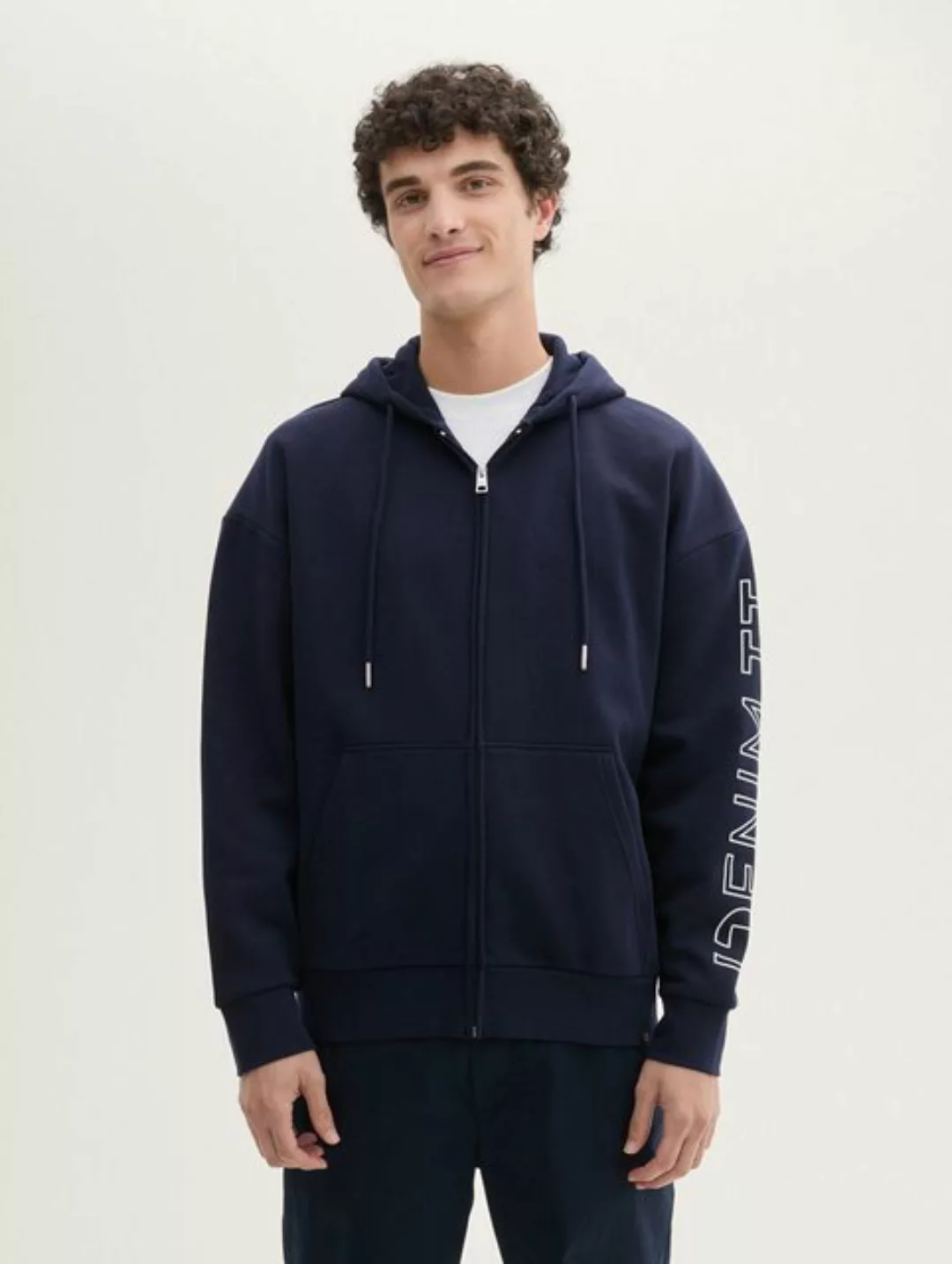 TOM TAILOR Denim Sweatjacke Relaxed Hoodie Jacke mit Logoprints günstig online kaufen