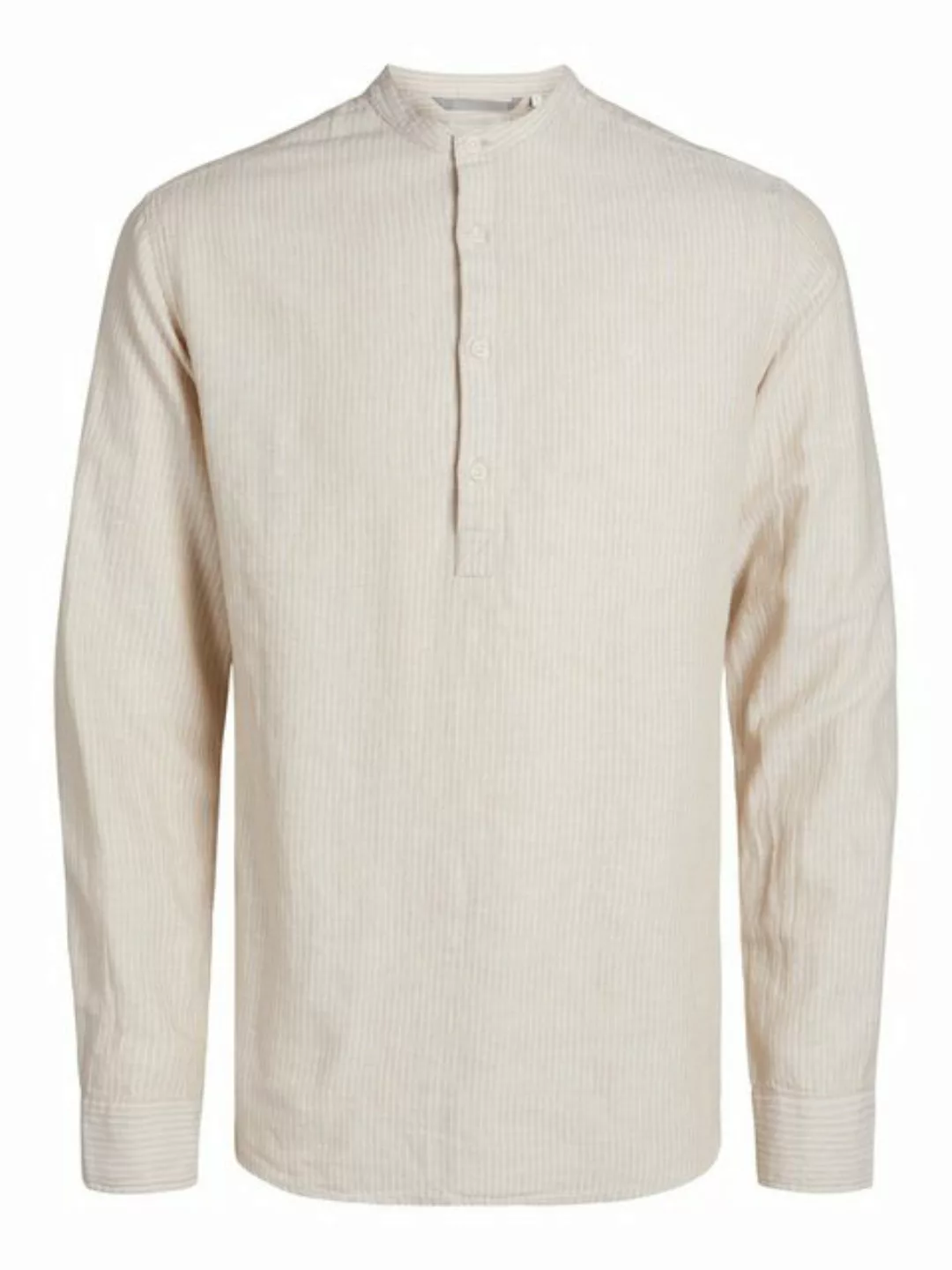 Jack & Jones Blusenshirt JPRCCMAZE LINEN HALF PLACKET SHIRT günstig online kaufen