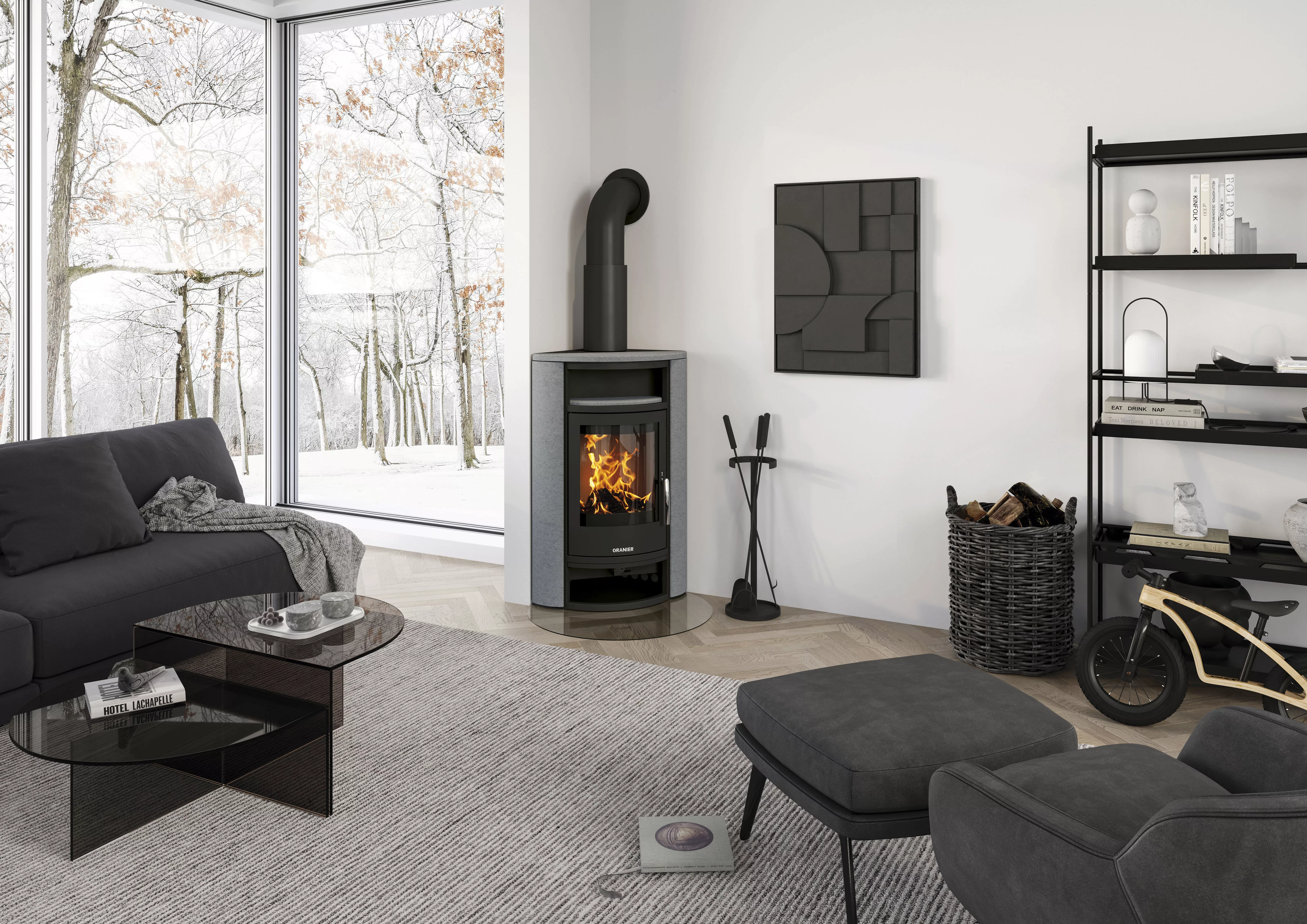 Oranier Kaminofen »»Polar Eck« Speckstein«, Eck-6,5 kW günstig online kaufen