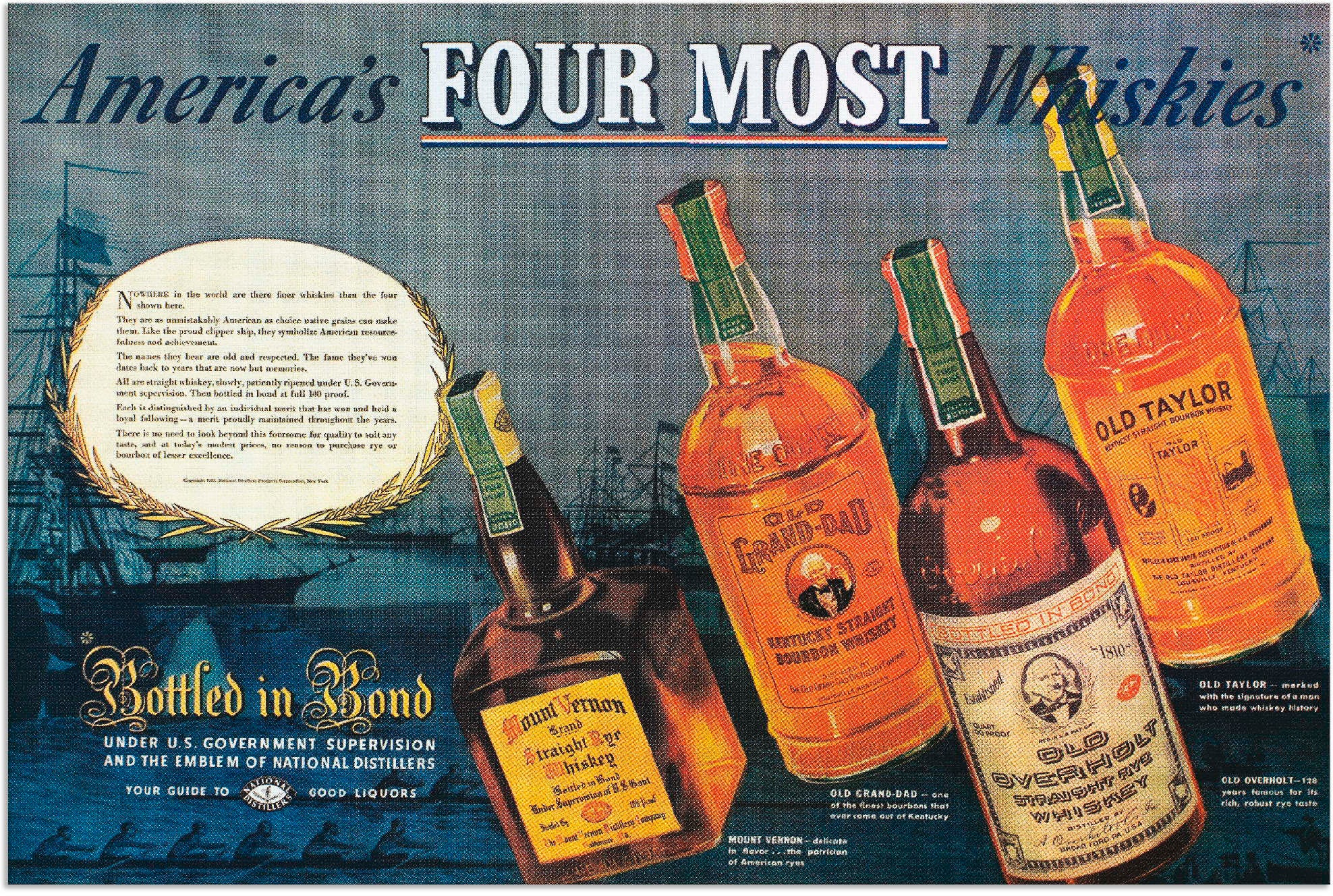 Artland Wandbild "Amerikanischer Whiskey, 1938", Ausstellungsplakate, (1 St günstig online kaufen