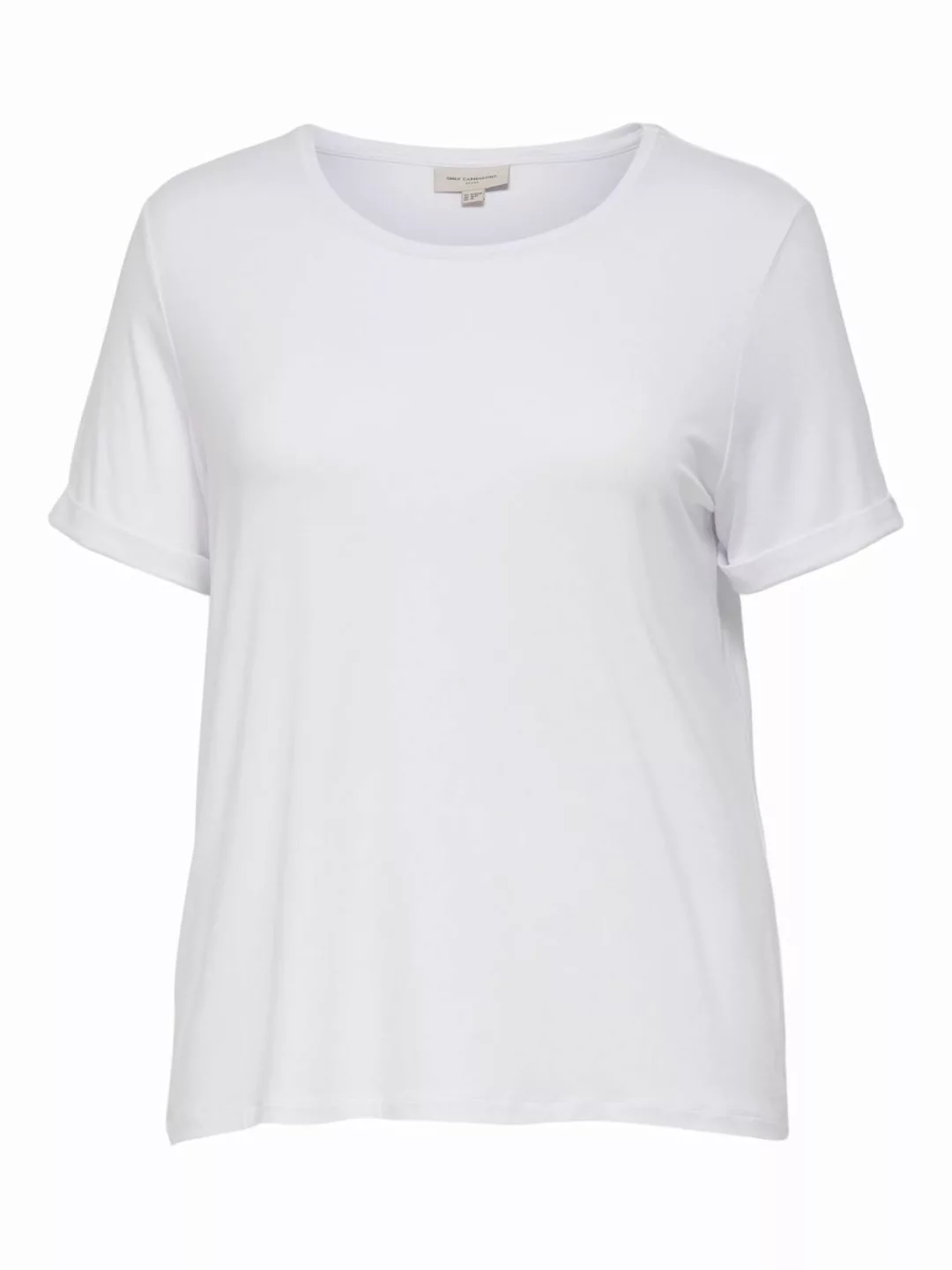 ONLY Einfarbiges Curvy T-shirt Damen White günstig online kaufen