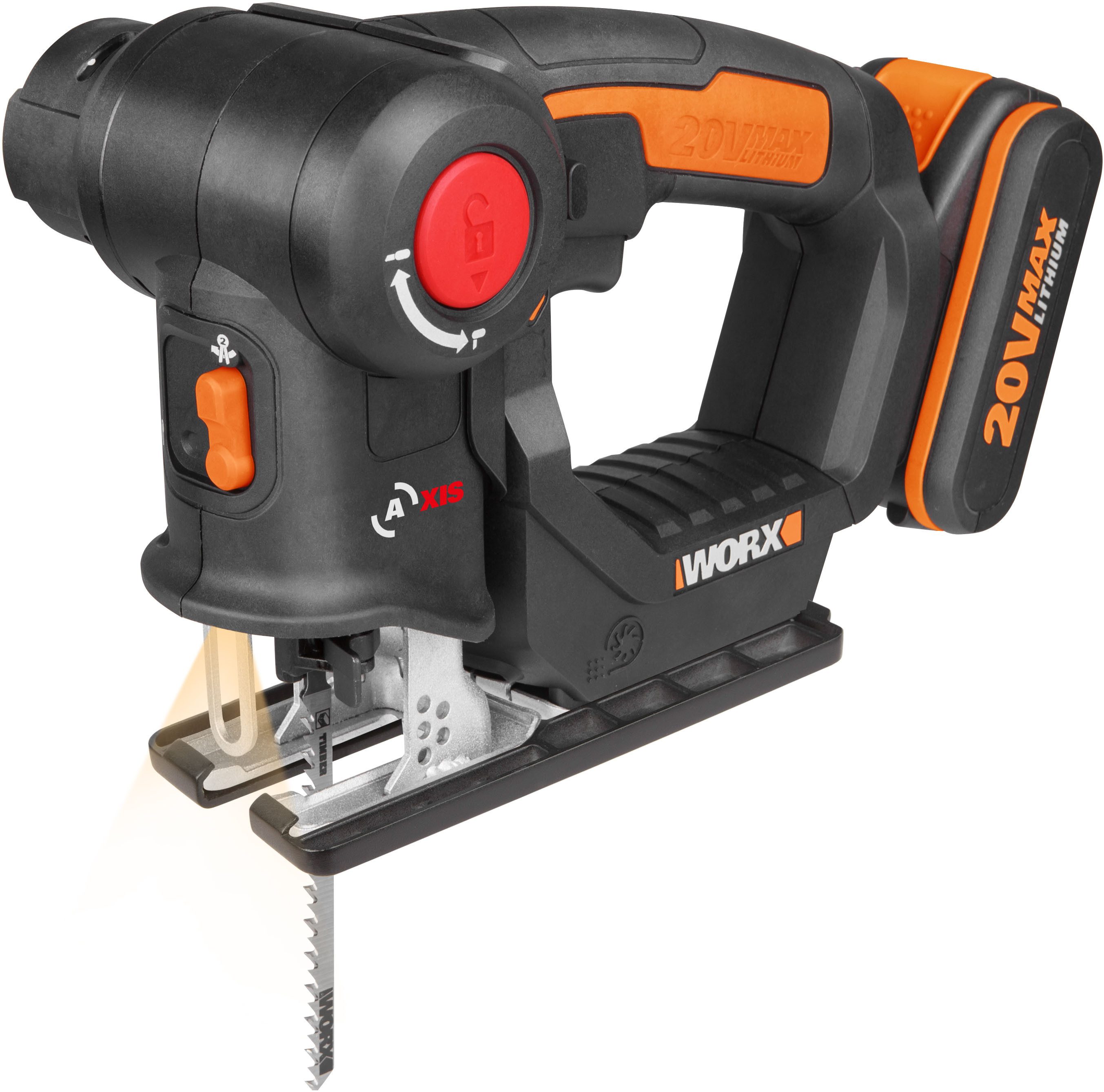 Worx Akku-Stichsäge WX550 Axis, Profi 2-in-1 günstig online kaufen