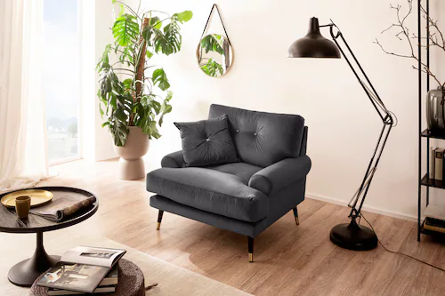 Trends by HG Loungesessel "Samir", mit Strasssteinen und goldfarben Applika günstig online kaufen