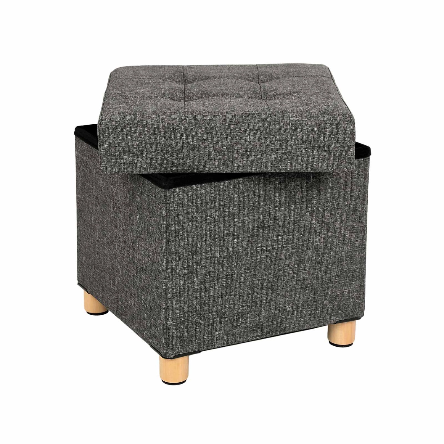 Songmics Sitzhocker mit Stauraum 38 cm x 38 cm x 40 cm Grau günstig online kaufen