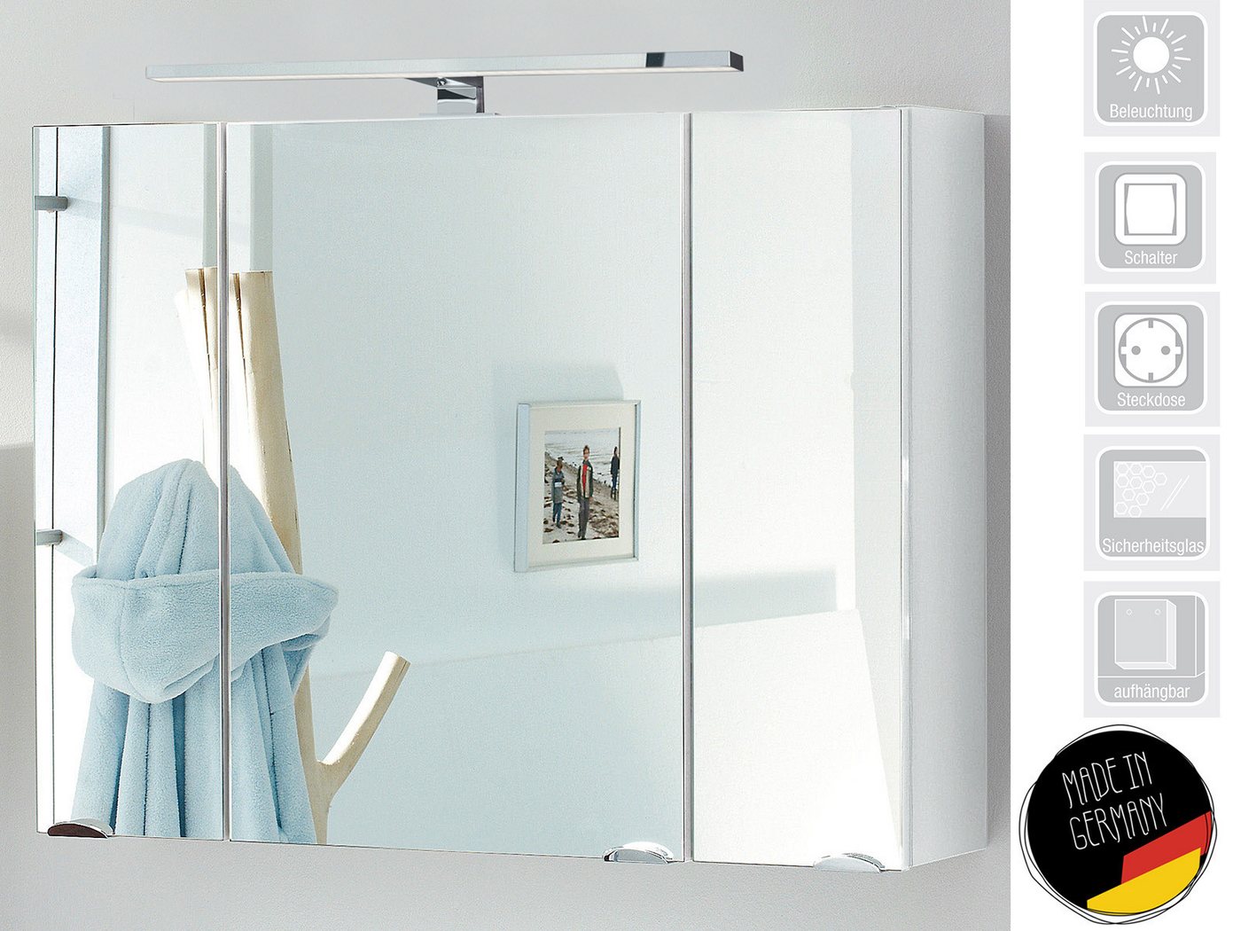 Posseik Möbel Spiegelschrank 90 x 68 x 20,5 cm (B/H/T) günstig online kaufen