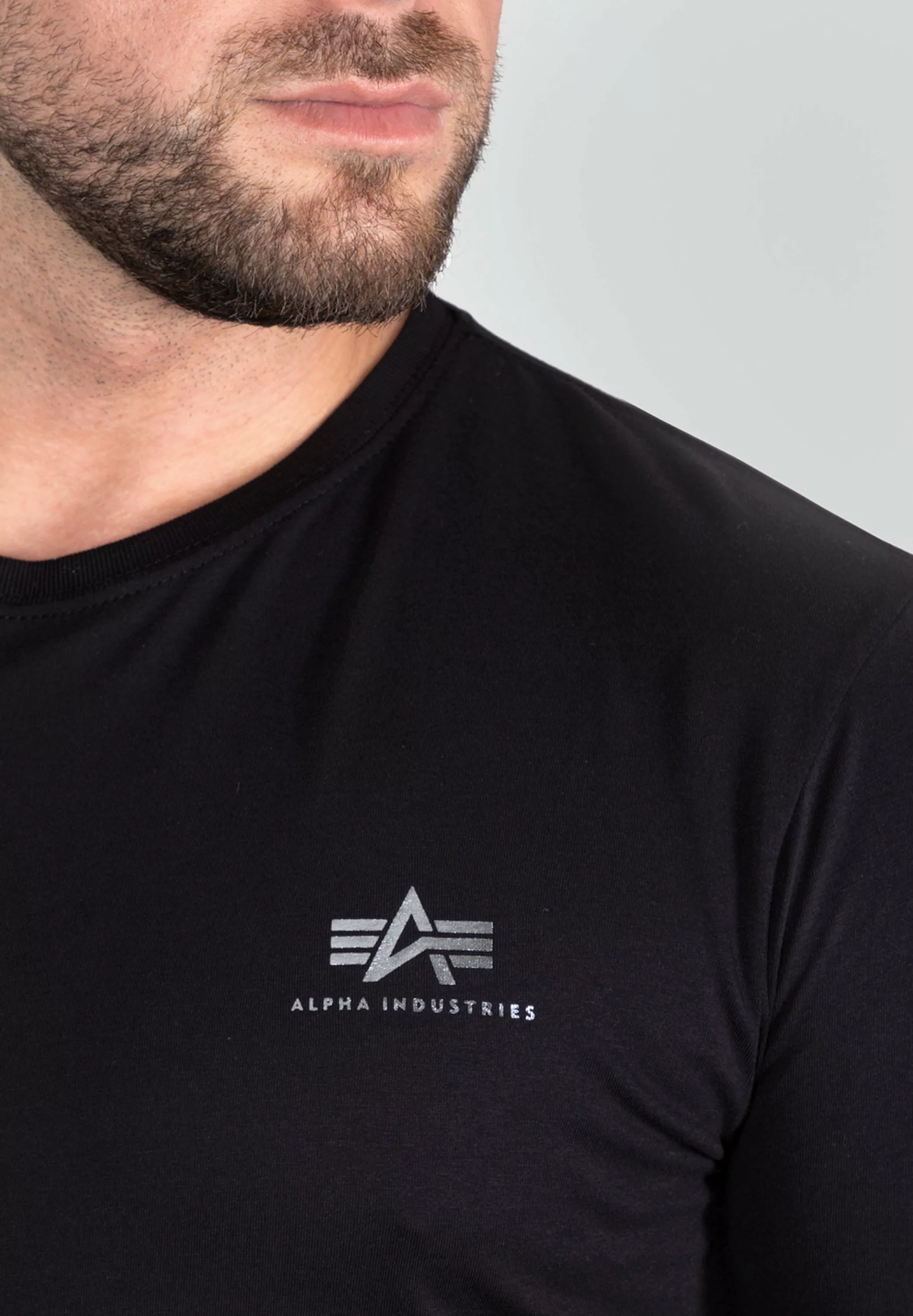 Alpha Industries T-Shirt "Alpha Industries Men - T-Shirts Basic T SL Foil P günstig online kaufen