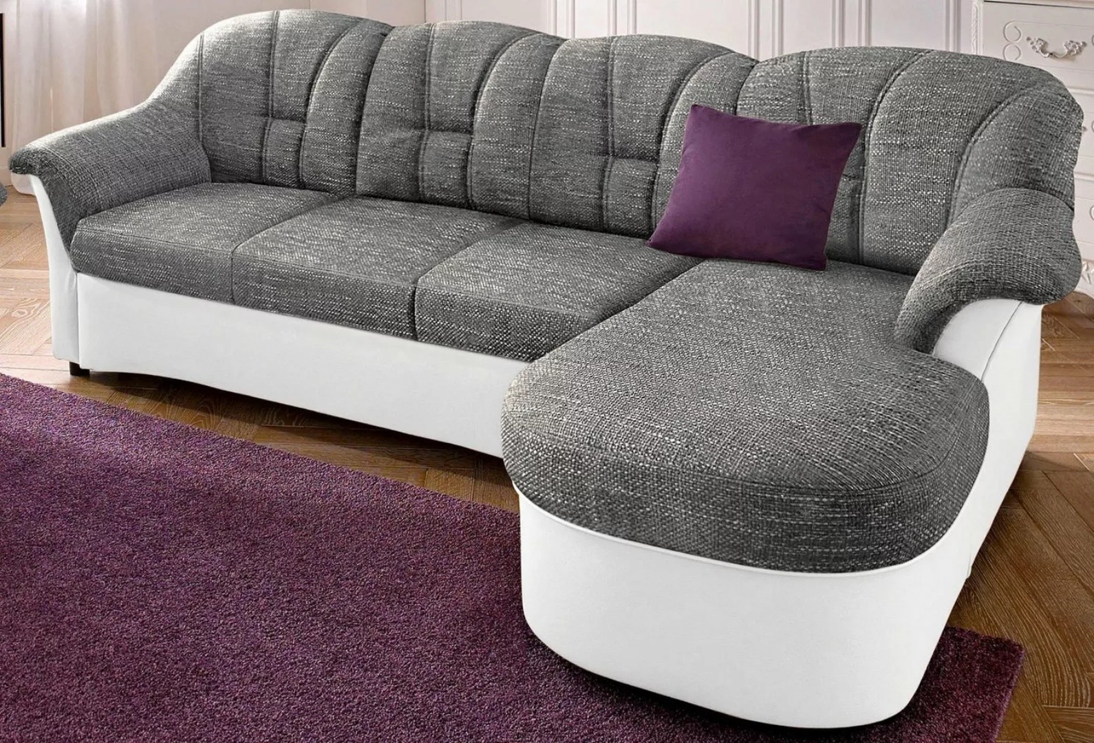 DOMO collection Ecksofa "Flores Schlafsofa, B/T/H: 233/142/86 cm, L-Form", günstig online kaufen