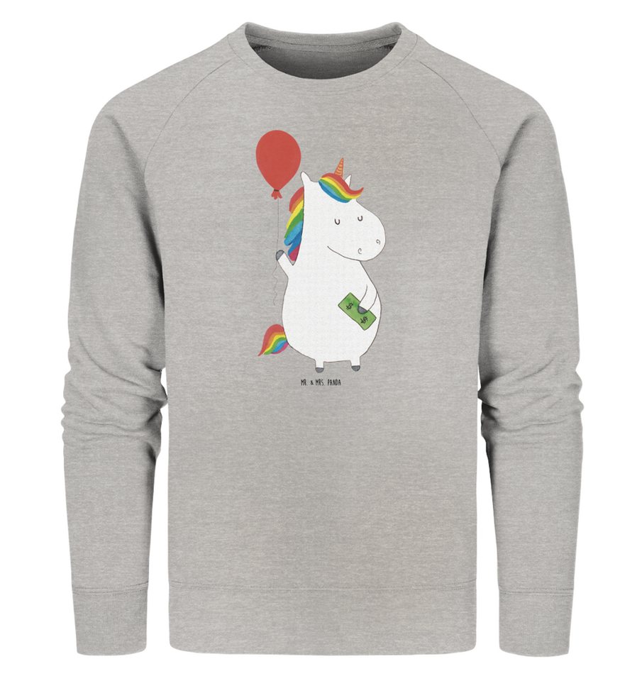 Mr. & Mrs. Panda Longpullover Größe XL Einhorn Luftballon - Heather Grey - günstig online kaufen