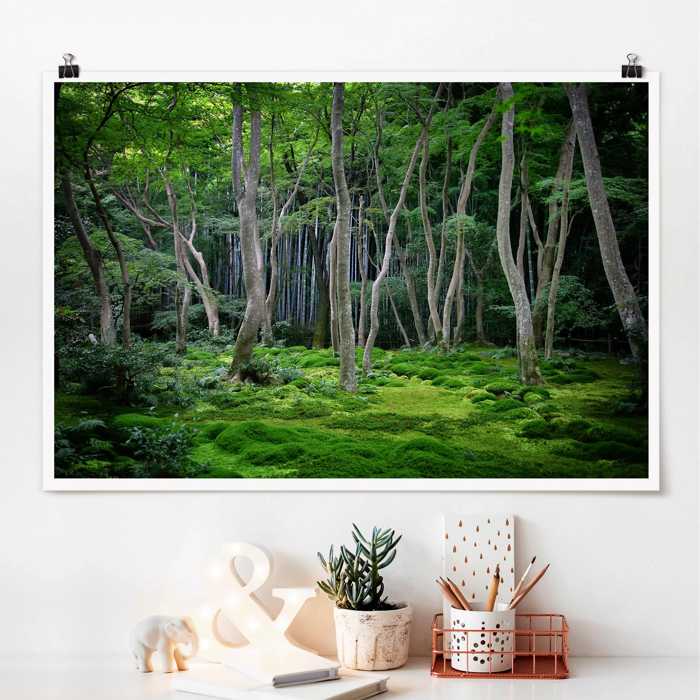 Poster Natur & Landschaft - Querformat Japanischer Wald günstig online kaufen