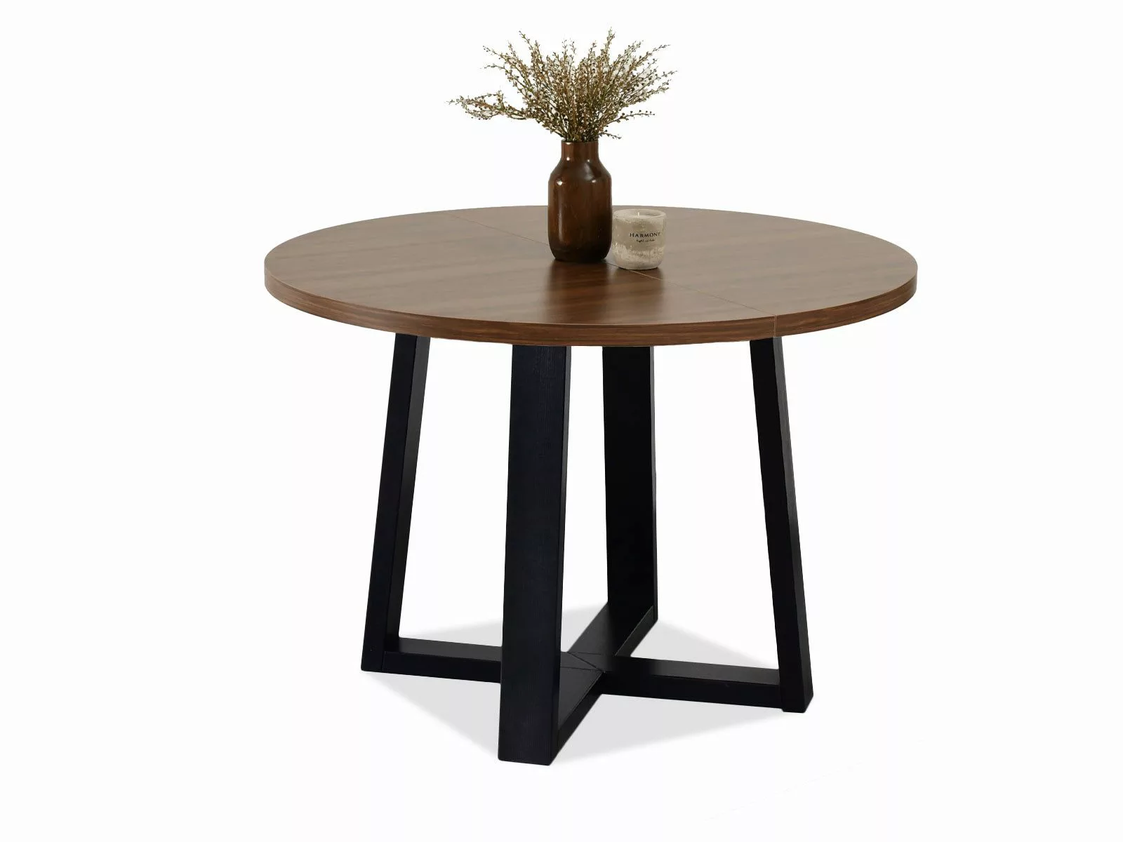 Compleo Esstisch Rund, Loft Design, 100-180 günstig online kaufen