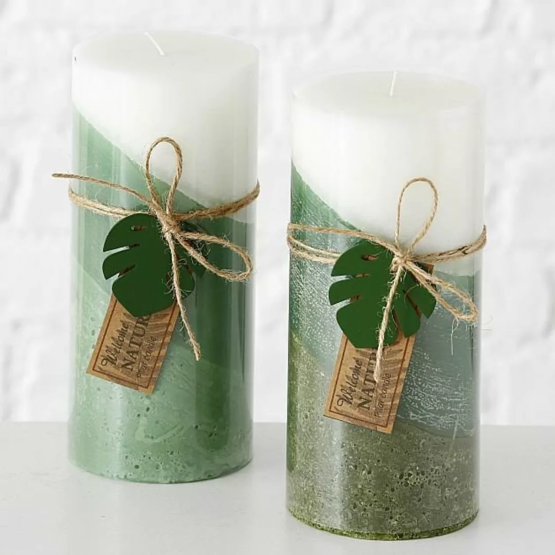 Boltze Wachskerzen Blatt Kerze grün sortiert 20 cm ( 1 Stück ) (grün) günstig online kaufen
