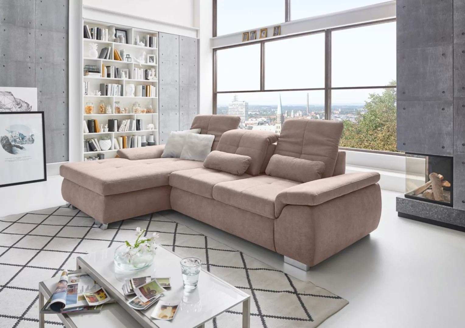 Die PlanBar Ecksofa "MP-IN16037 L-Form mit Federkern-Polsterung", mit Sitzt günstig online kaufen