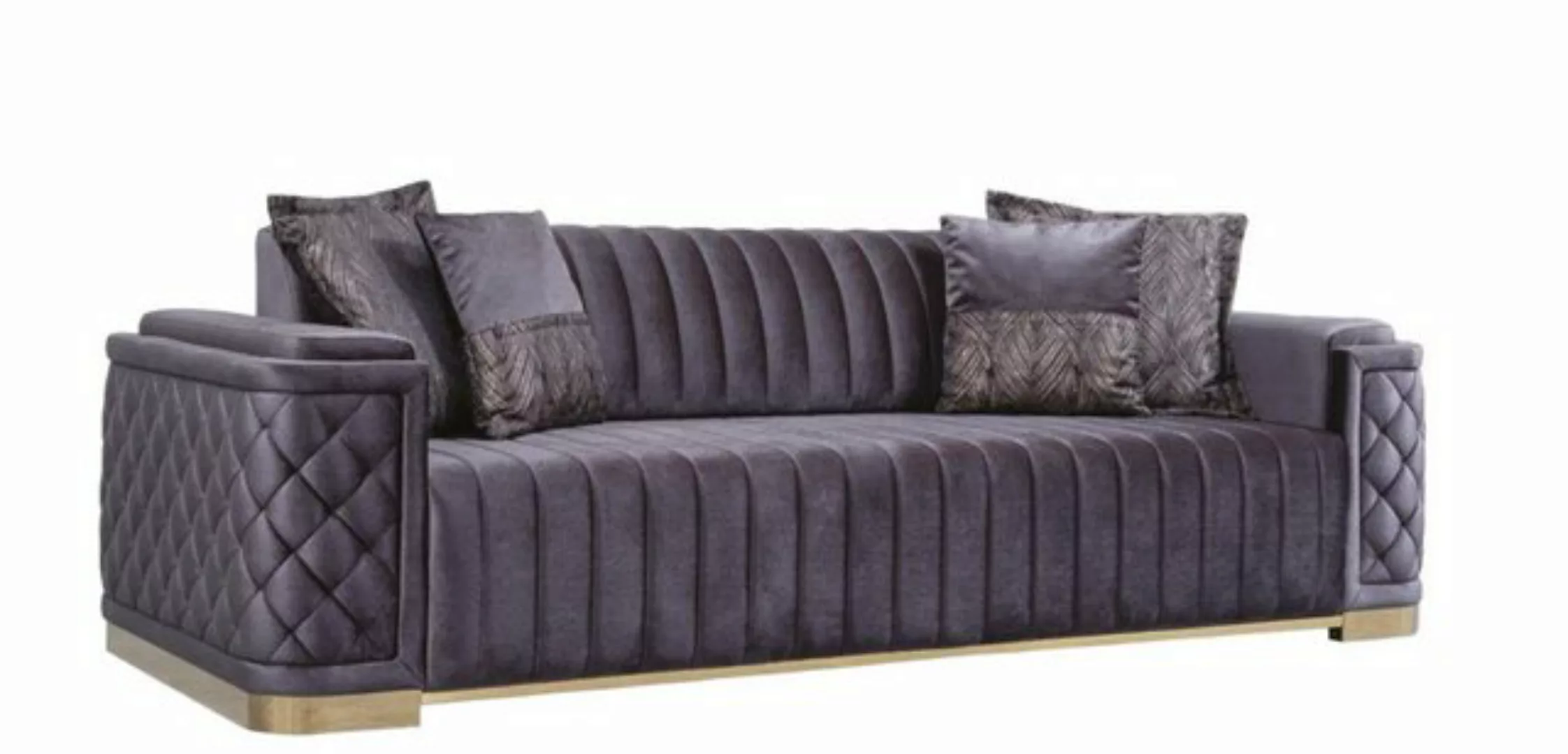 JVmoebel Chesterfield-Sofa, Luxus Couch xxl Sofa big Couchen 246cm Samt Des günstig online kaufen