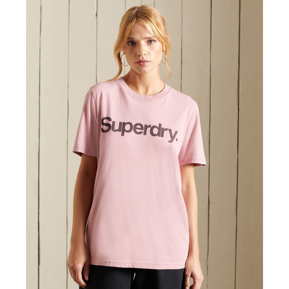 Superdry Core Logo Kurzarm T-shirt XS Soft Pink günstig online kaufen