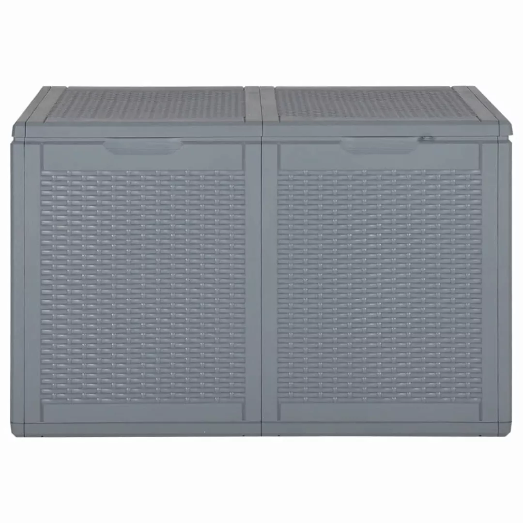 Vidaxl Gartenbox Grau Pp Rattan 180 L günstig online kaufen