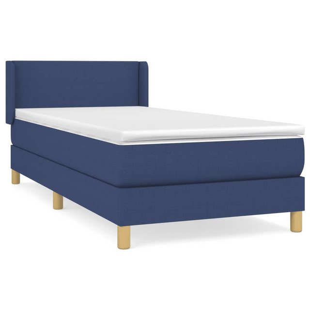 Vidaxl Boxspringbett Mit Matratze Blau 80x200 Cm Stoff günstig online kaufen