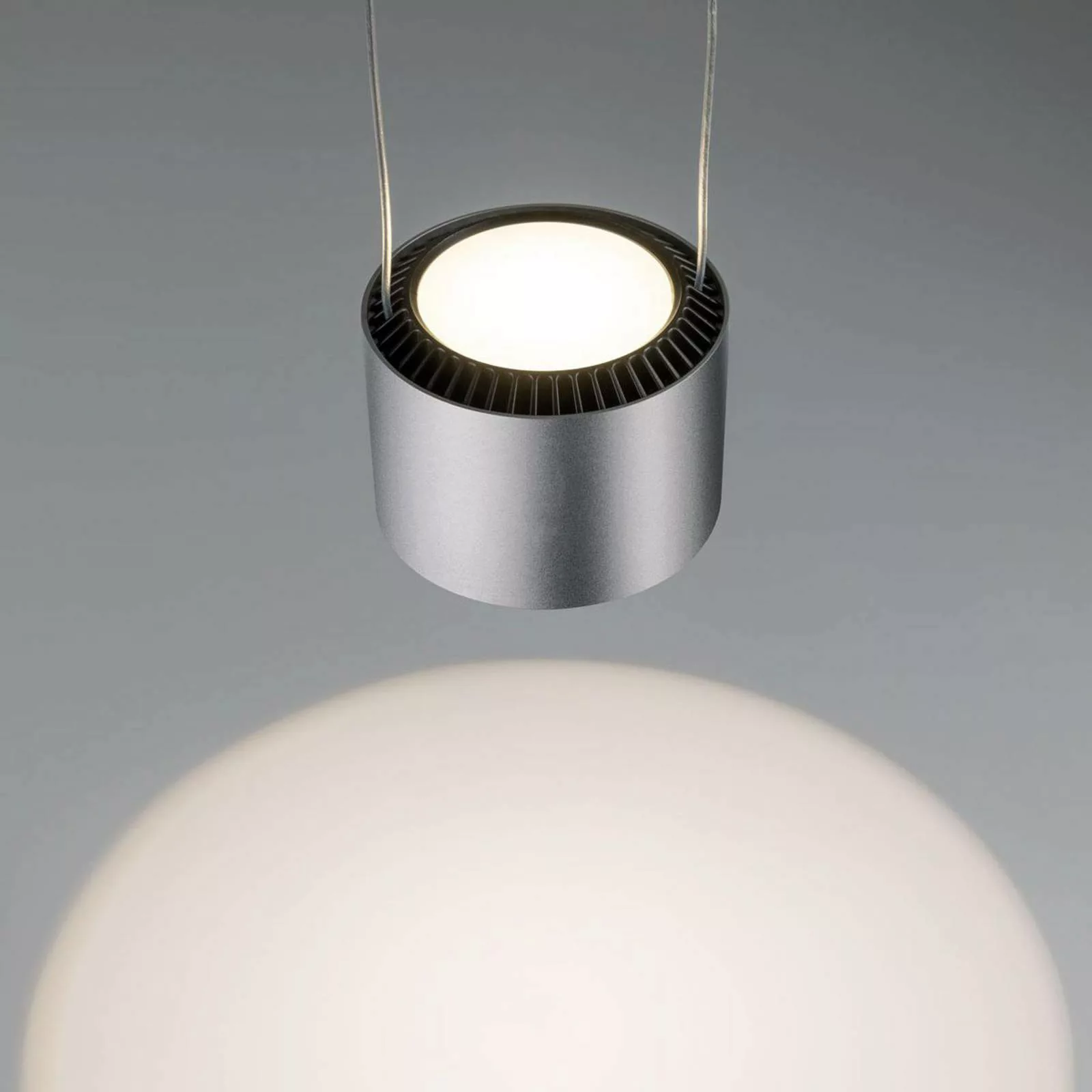 URail LED Pendel Aldan 1-flammig 1x13W Schwarz und Chrom matt dimmbar günstig online kaufen