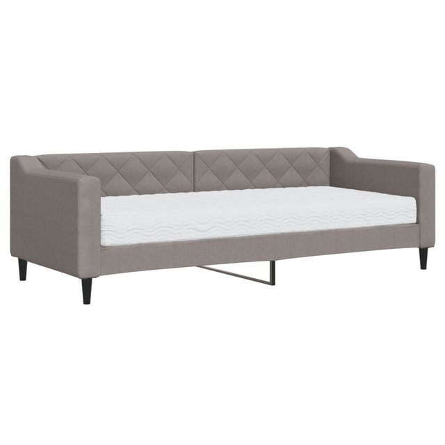 vidaXL Gästebett Gästebett Tagesbett mit Matratze Taupe 80x200 cm Stoff Bet günstig online kaufen