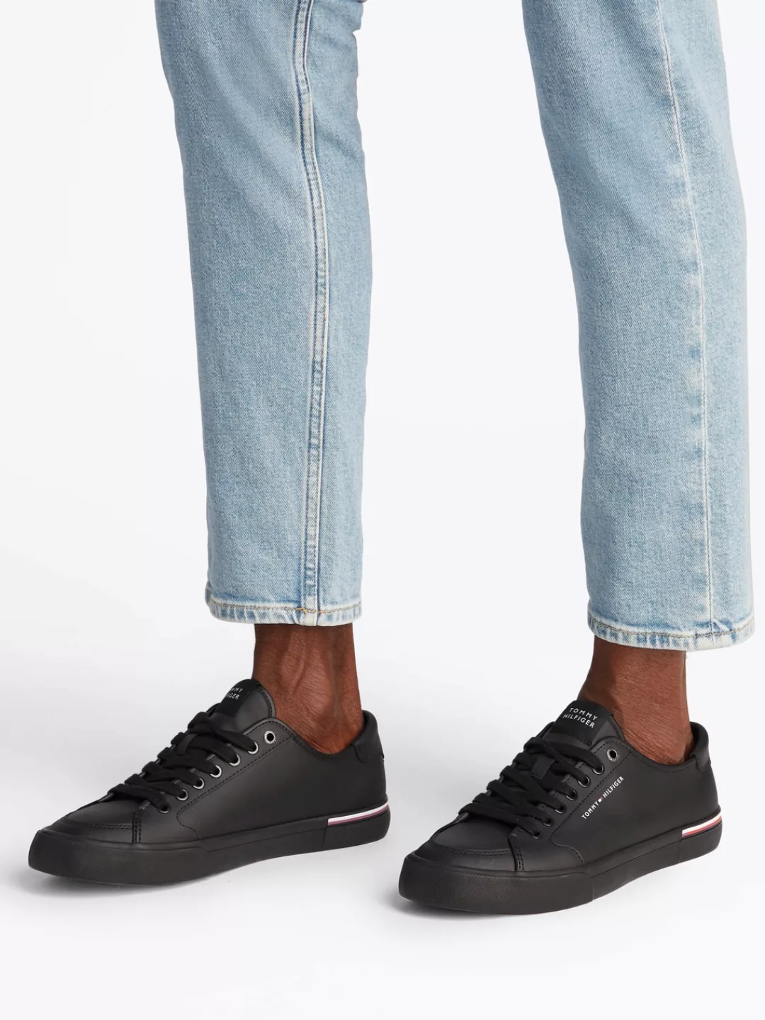 Tommy Hilfiger Sneaker "CORE CORPORATE VULC LEATHER", Freizeitschuh, Halbsc günstig online kaufen