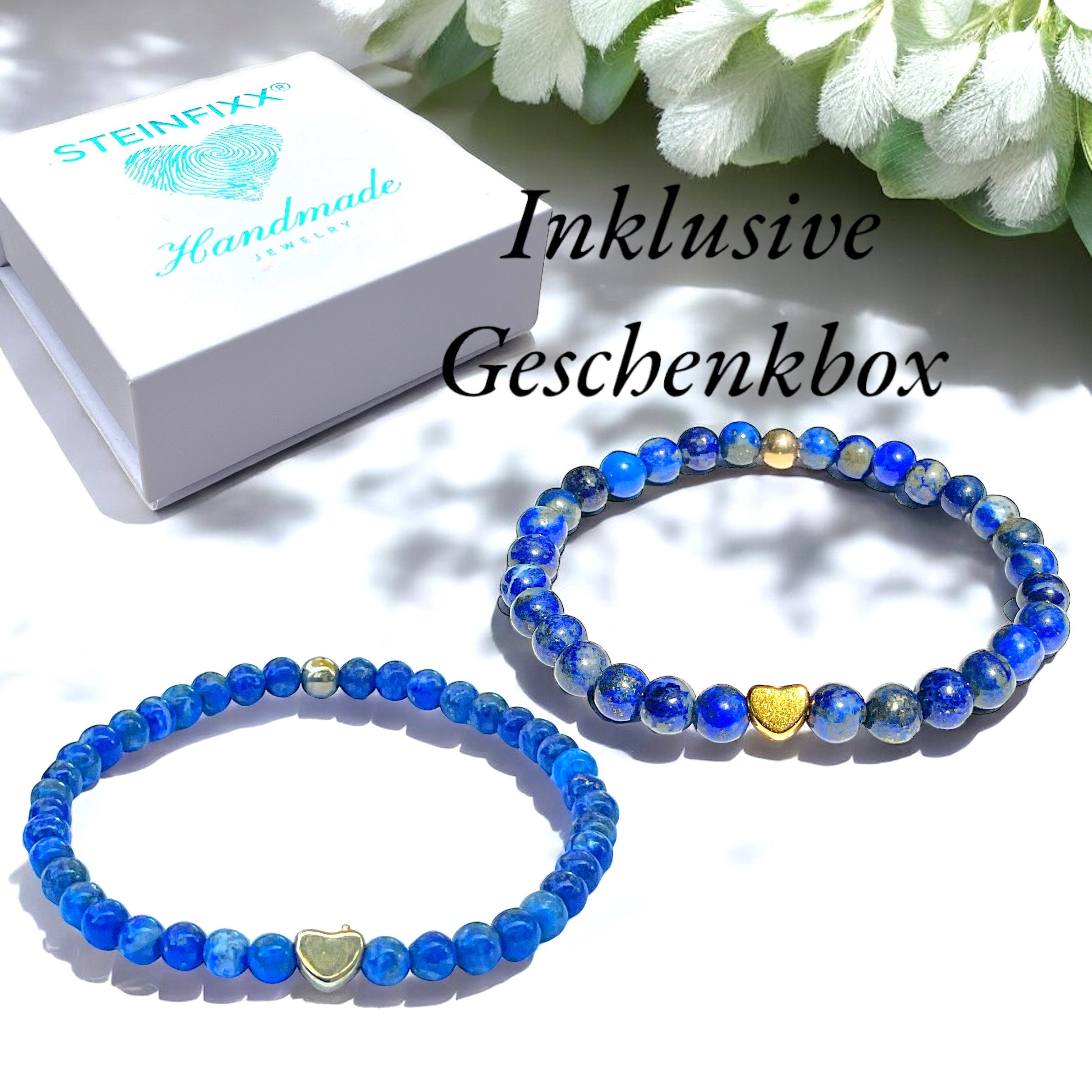 Steinfixx® Perlenarmband Edelsteinarmband aus Lapis Lazuli günstig online kaufen