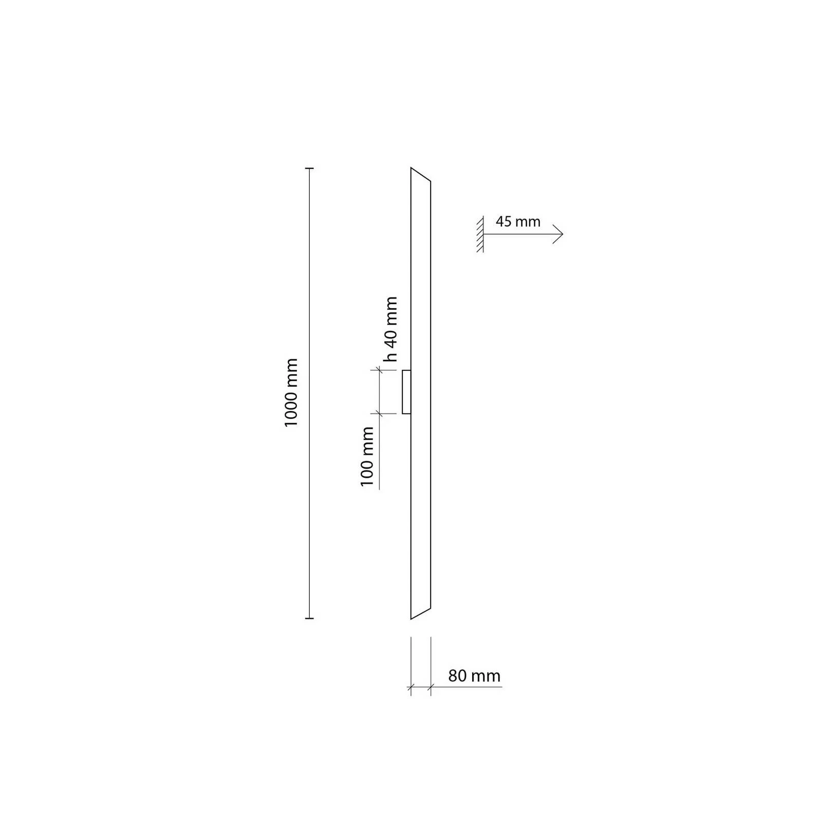 LED-Wandleuchte Navi, weiß, Höhe 100 cm, Metall, 3.000 K günstig online kaufen