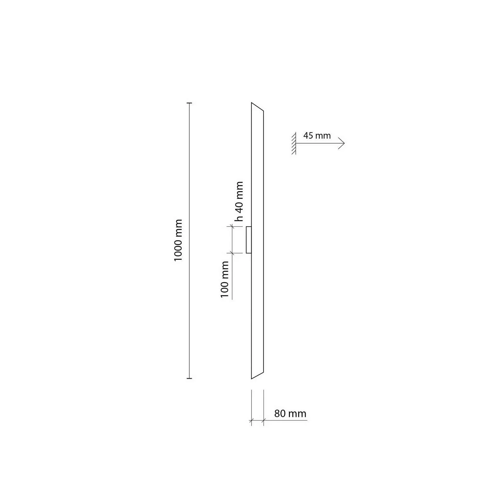 LED-Wandleuchte Navi, weiß, Höhe 100 cm, Metall, 3.000 K günstig online kaufen