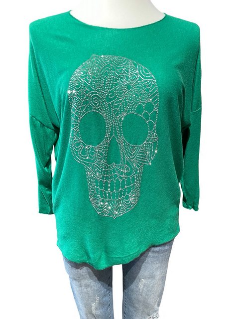 Fashion and Sports Strickpullover FaS579 Pullover Totenkopf günstig online kaufen