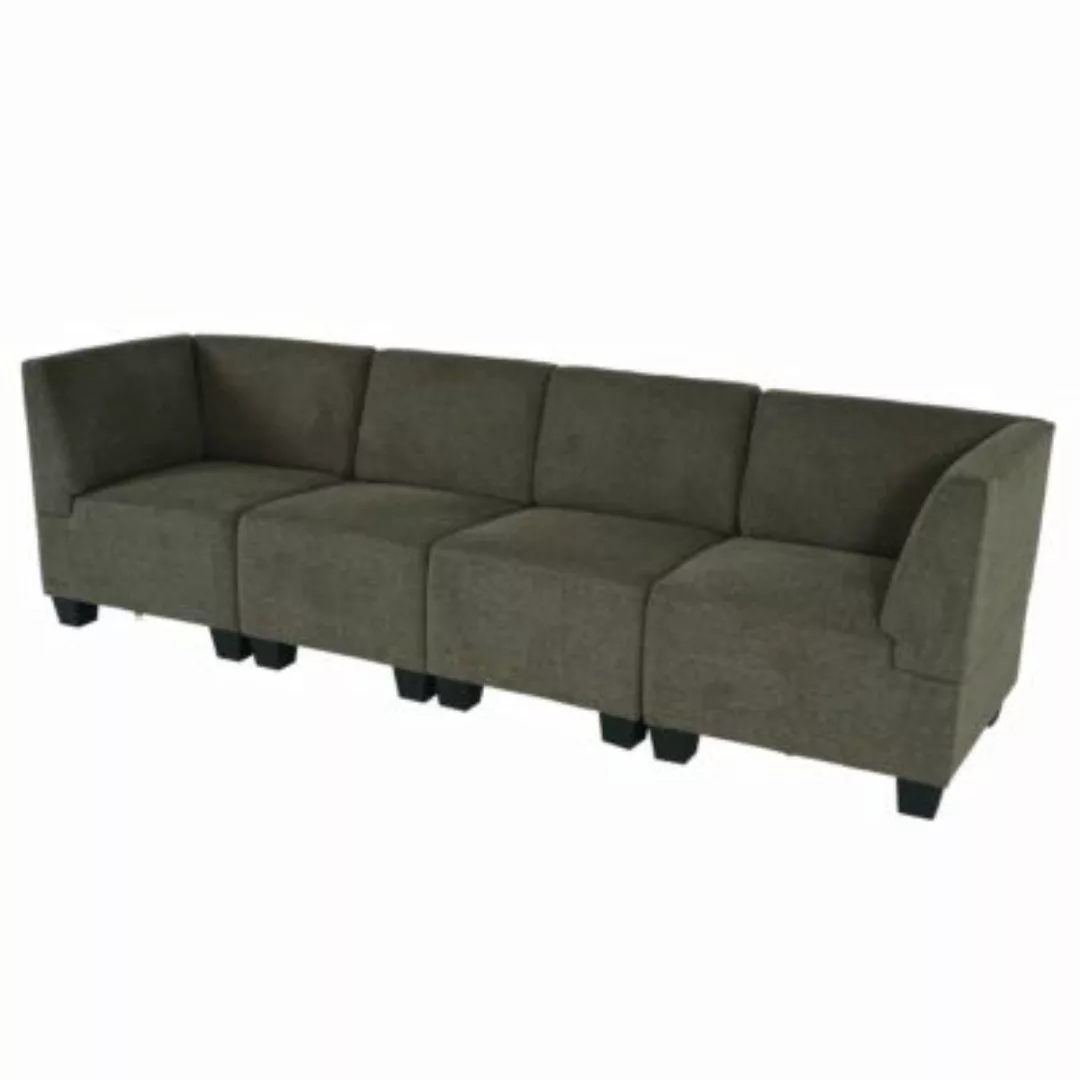 HWC Mendler Modular 4-Sitzer Sofa Lyon braun günstig online kaufen