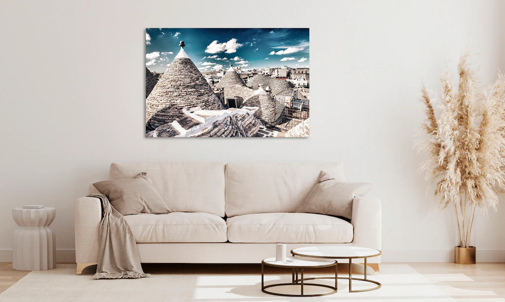 queence Acrylglasbild "Ellos", Landschaft-Stadt-Italien-Himmel, (1 St.), Fi günstig online kaufen