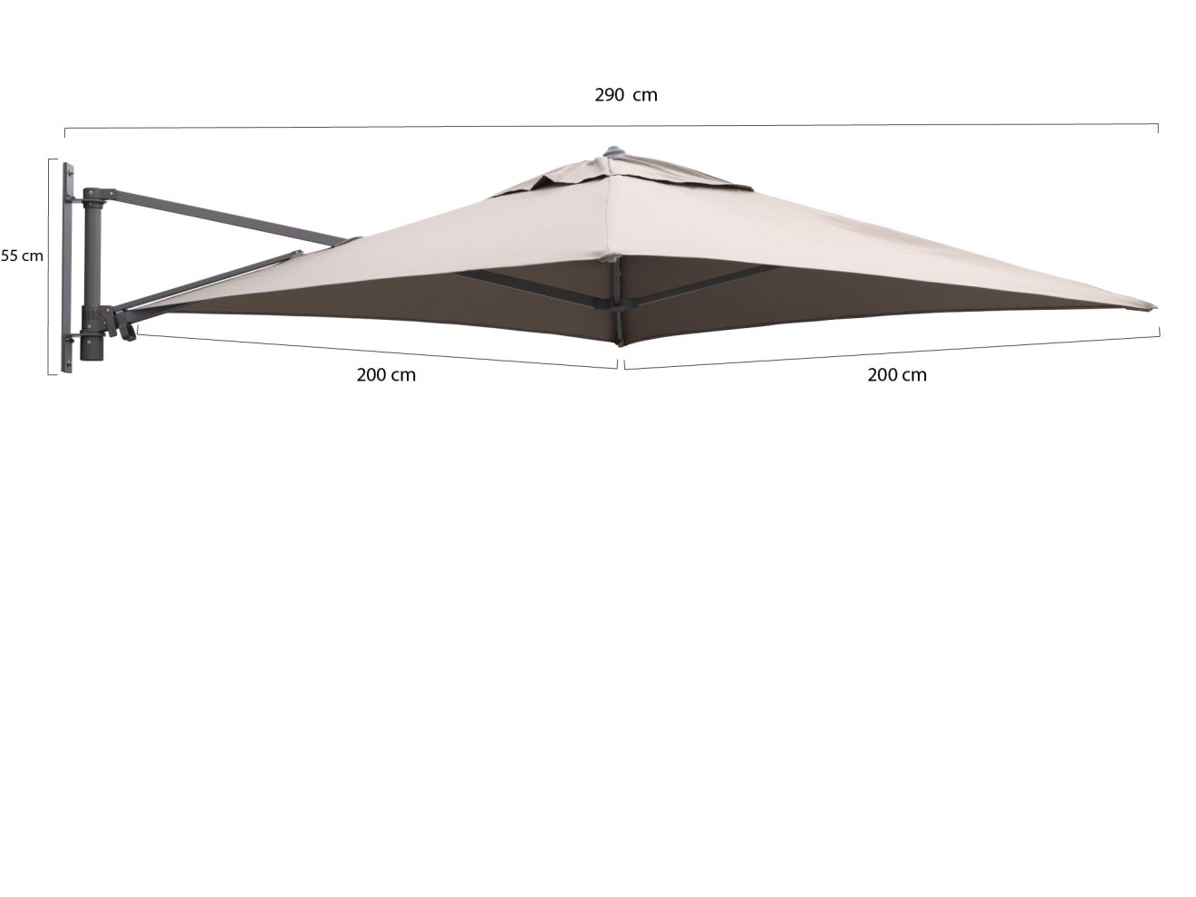 Shadowline Wandsonnenschirm 200x200 cm günstig online kaufen