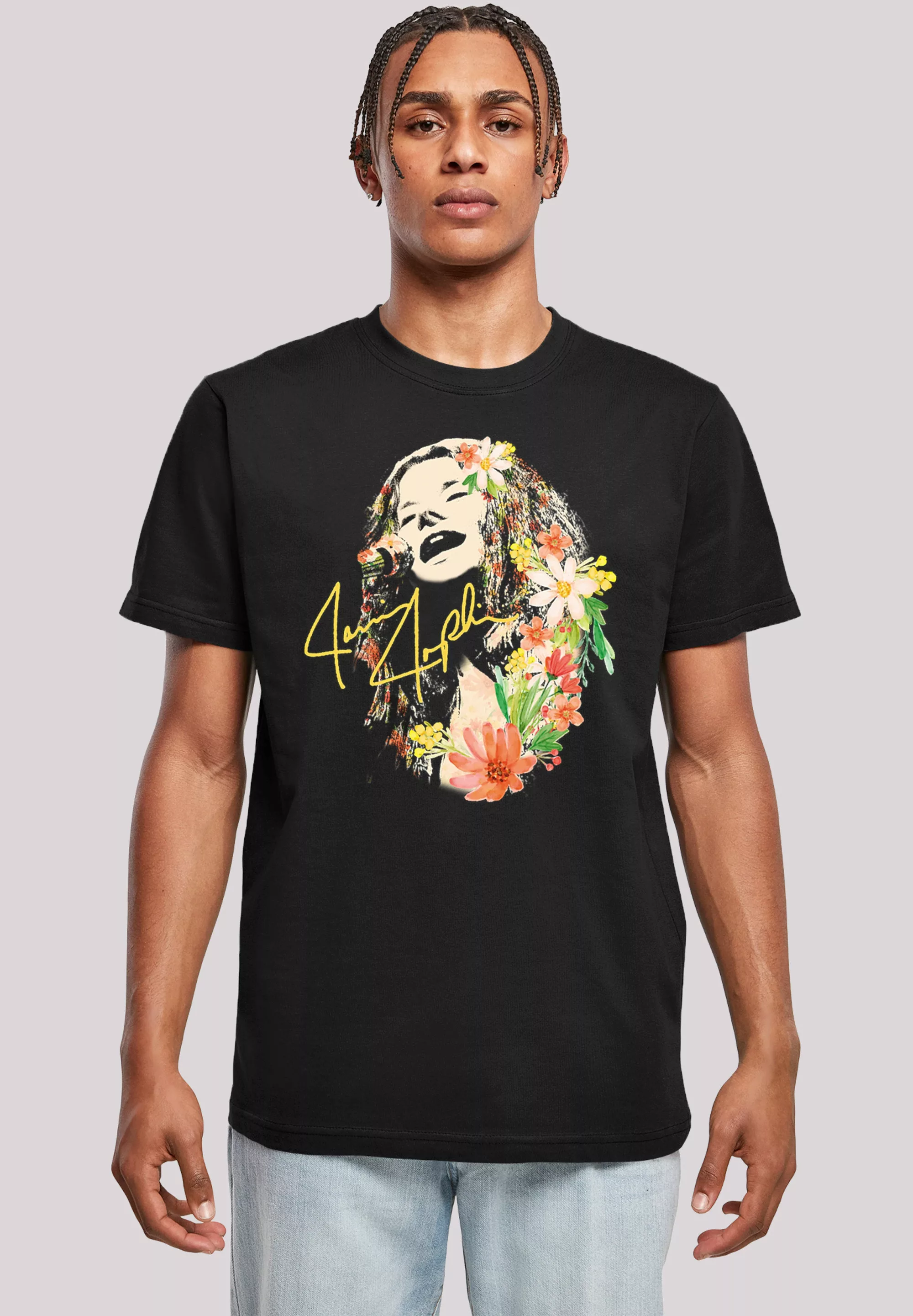 F4NT4STIC T-Shirt "Janis Joplin Blumen", Herren,Premium Merch,Regular-Fit,B günstig online kaufen