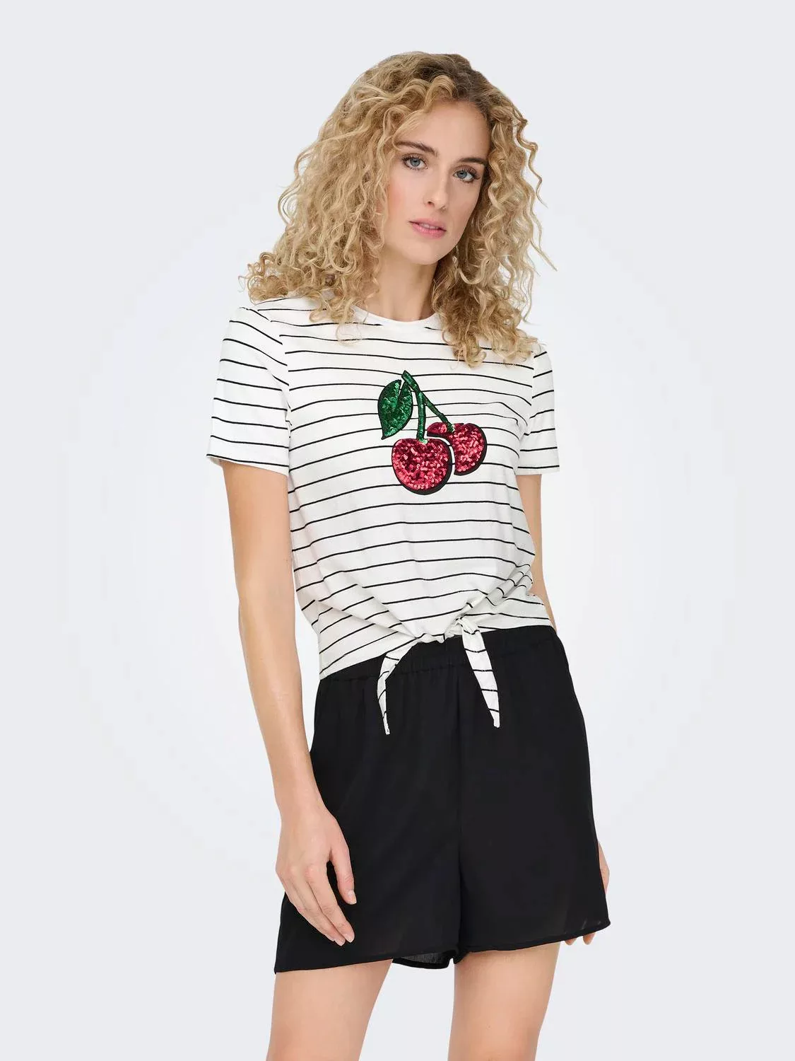 ONLY Kurzarmshirt ONLKITA LIFE S/S FRUIT KNOT TOP BOX JRS günstig online kaufen