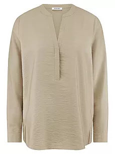 Bluse Rundhals-Ausschnitt Peter Hahn beige günstig online kaufen