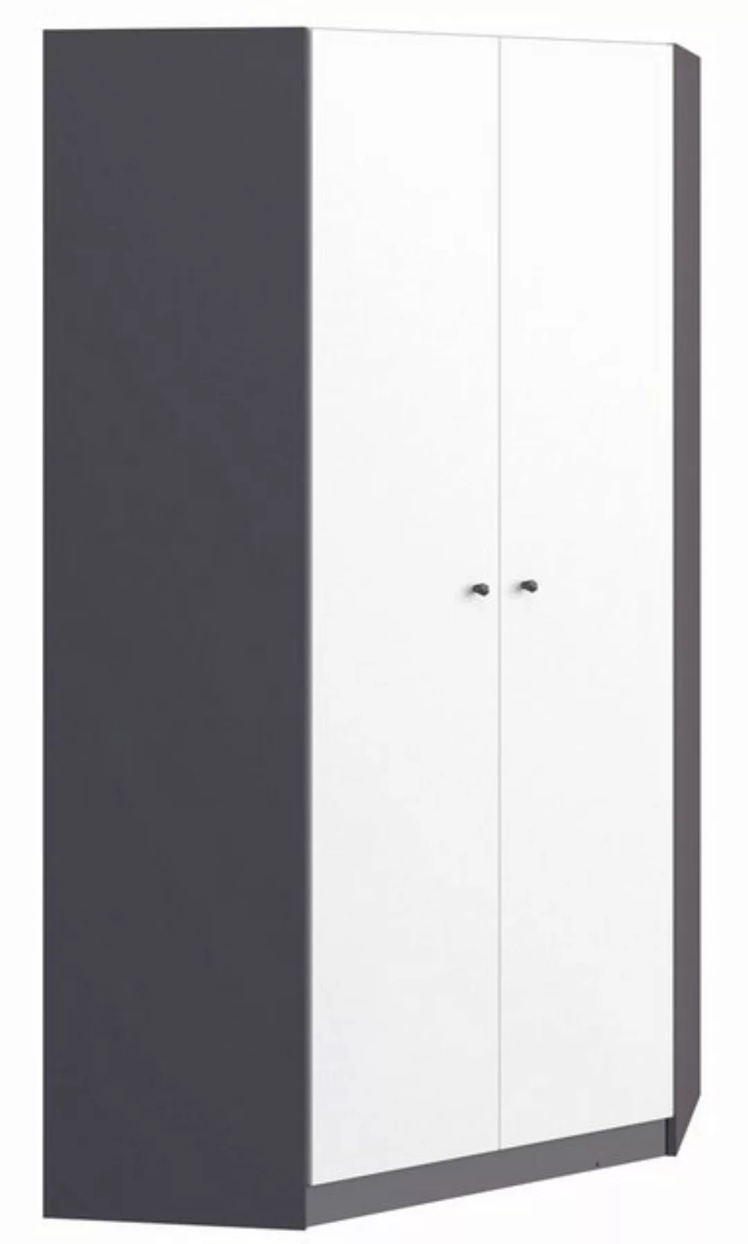 Feldmann-Wohnen Eckschrank Varden (1-St) 101x101x200cm graphit weiß günstig online kaufen
