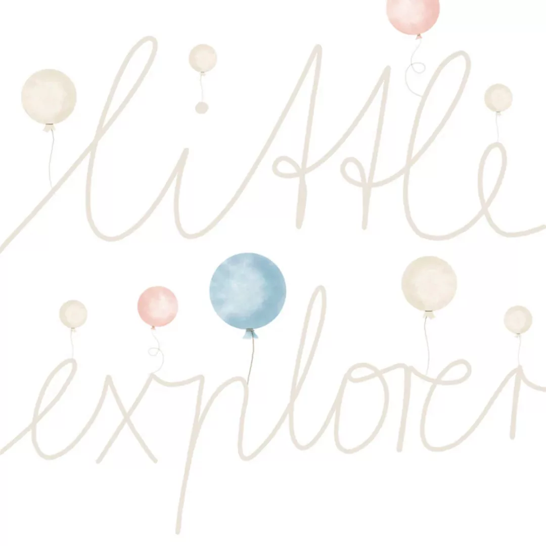 A.S. Création Leinwandbild "Lil Explorer 2 - Wandbild Beige Blau Keilrahmen günstig online kaufen