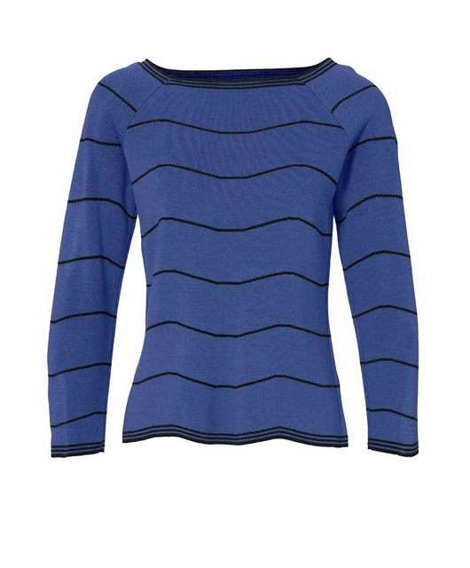 heine Strickpullover HEINE Damen Pullover, royalblau-schwarz günstig online kaufen